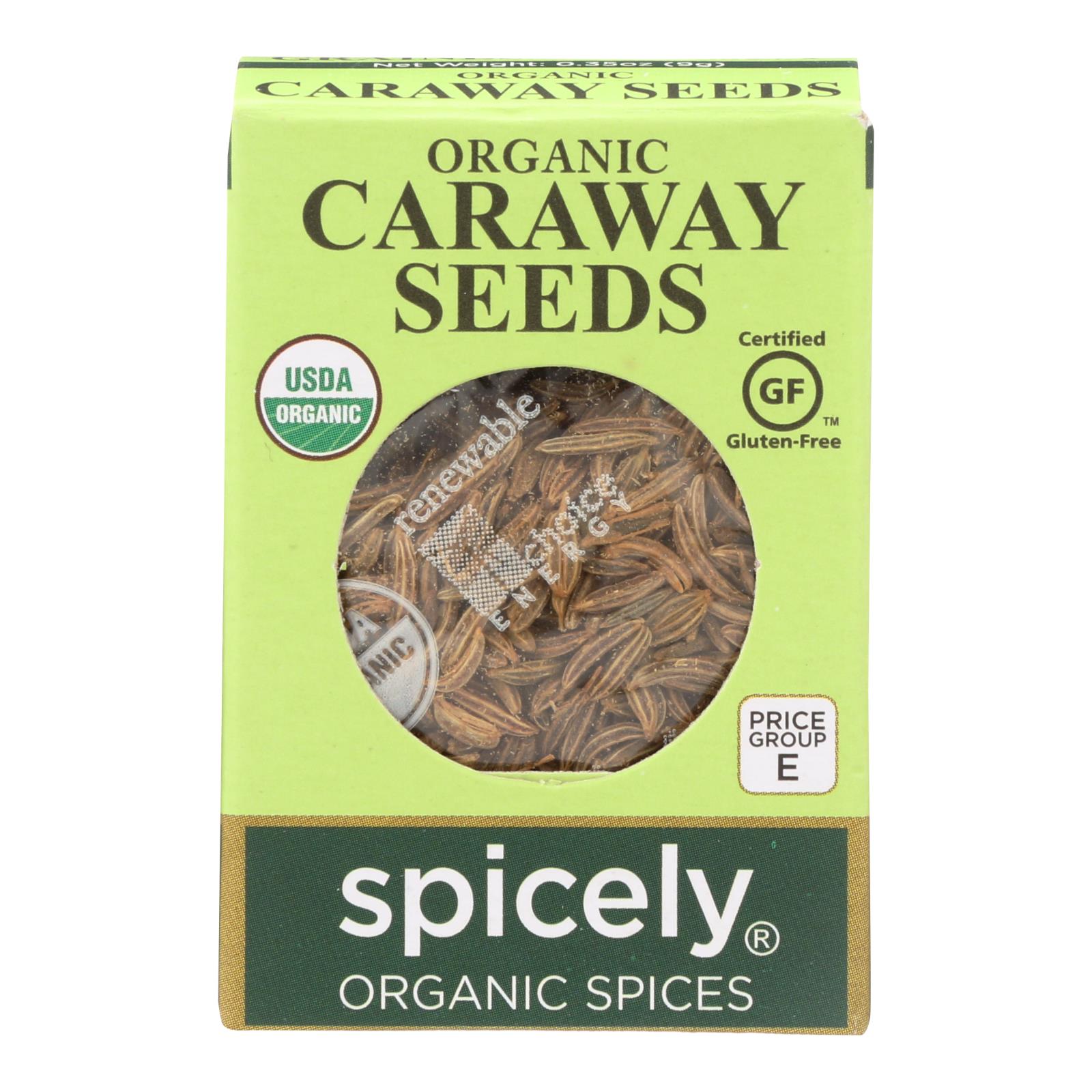 Spicely Organics - Organic Caraway Seeds - 6개 묶음상품 - 0.35 oz.