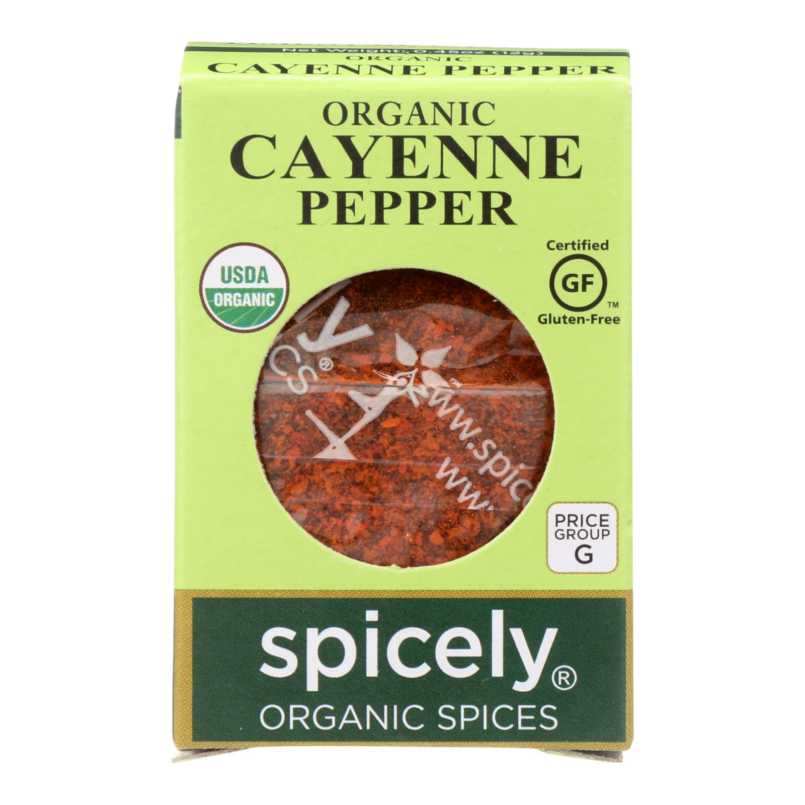 Spicely Organics - Organic Cayenne Pepper - 6개 묶음상품 - 0.45 oz.