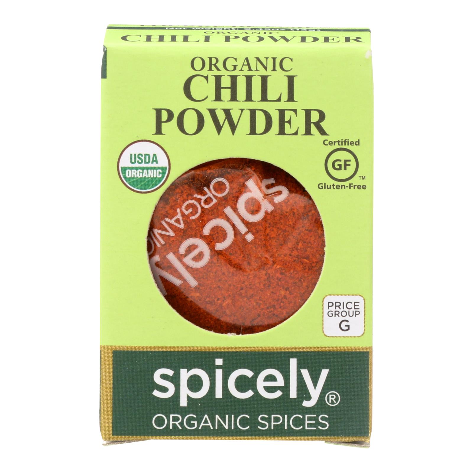 Spicely Organics - Organic Chili Powder - 6개 묶음상품 - 0.45 oz.