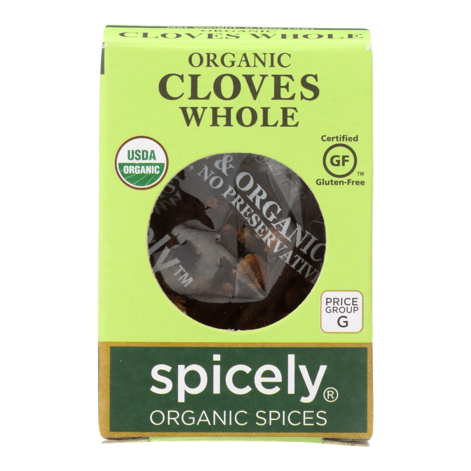 Spicely Organics - Organic Cloves - Whole - 6개 묶음상품 - 0.15 oz.