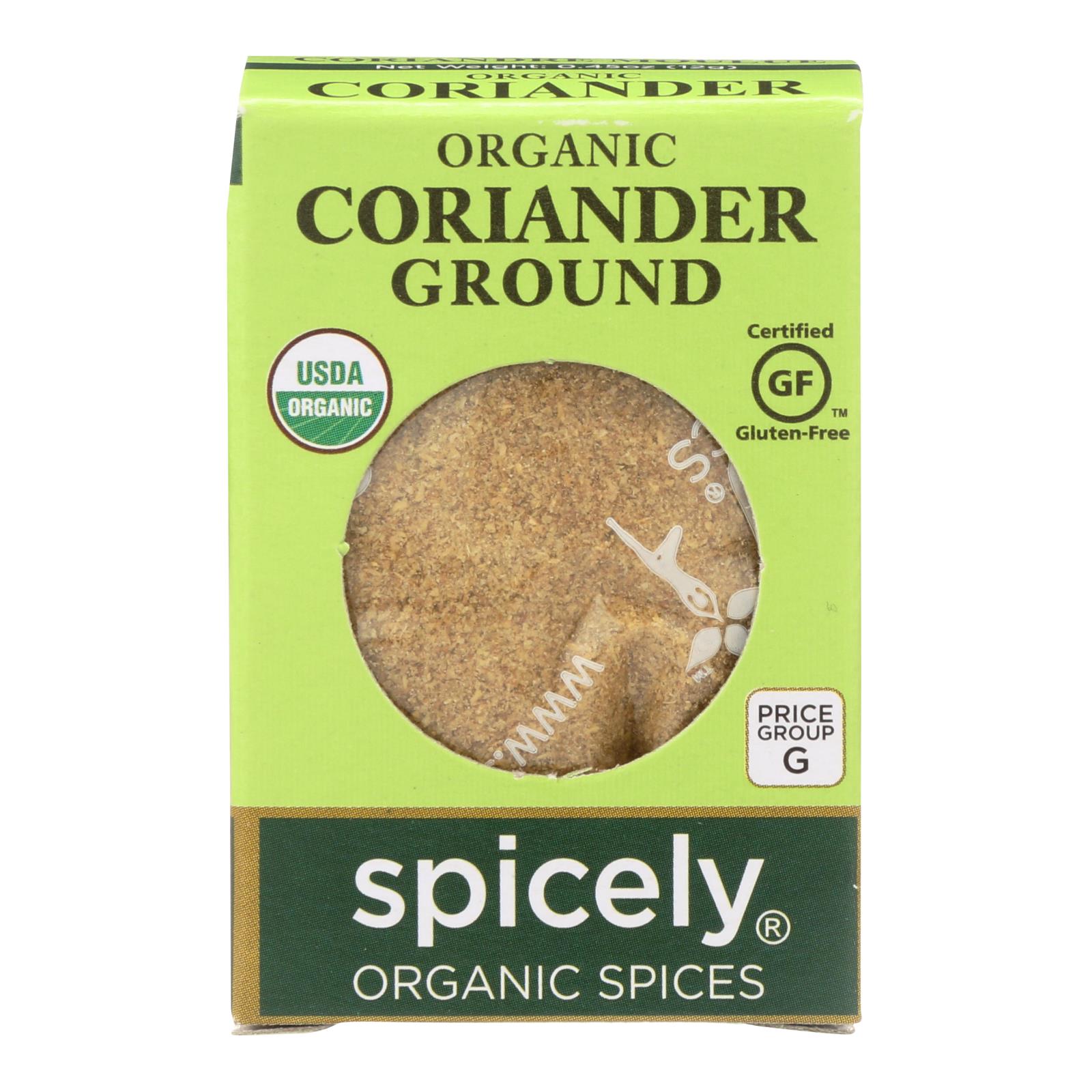 Spicely Organics - Organic Coriander - Ground - 6개 묶음상품 - 0.45 oz.