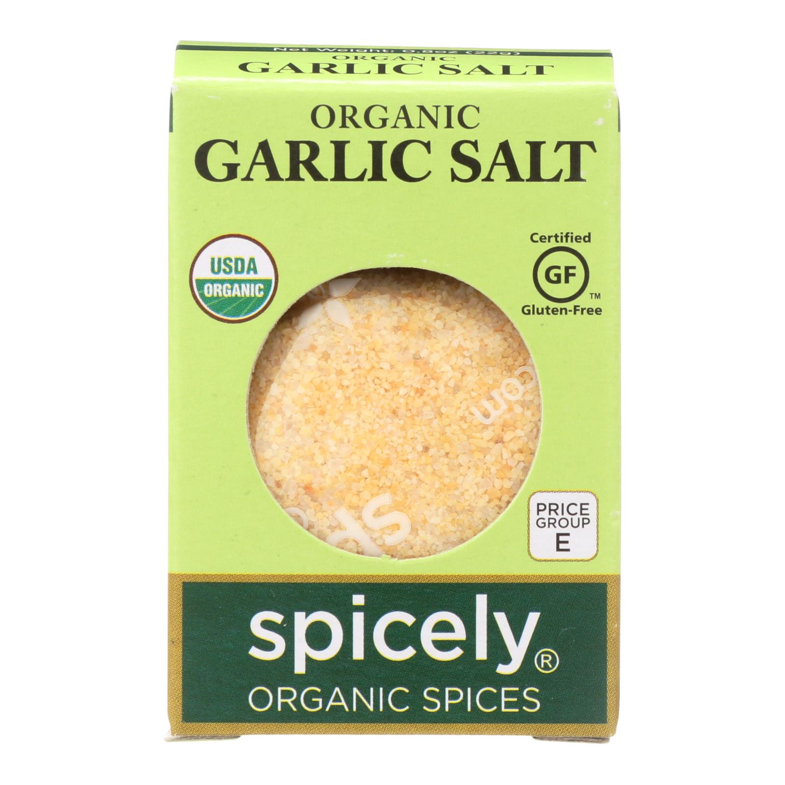 Spicely Organics - Organic Garlic Salt - 6개 묶음상품 - 0.8 oz.