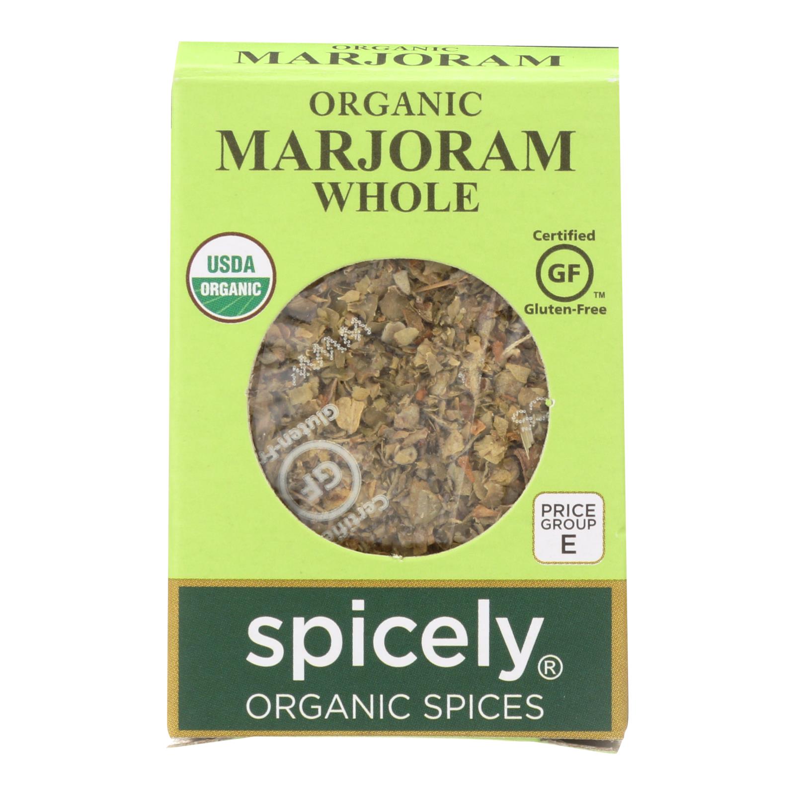 Spicely Organics - Organic Marjoram - Whole - 6개 묶음상품 - 0.1 oz.
