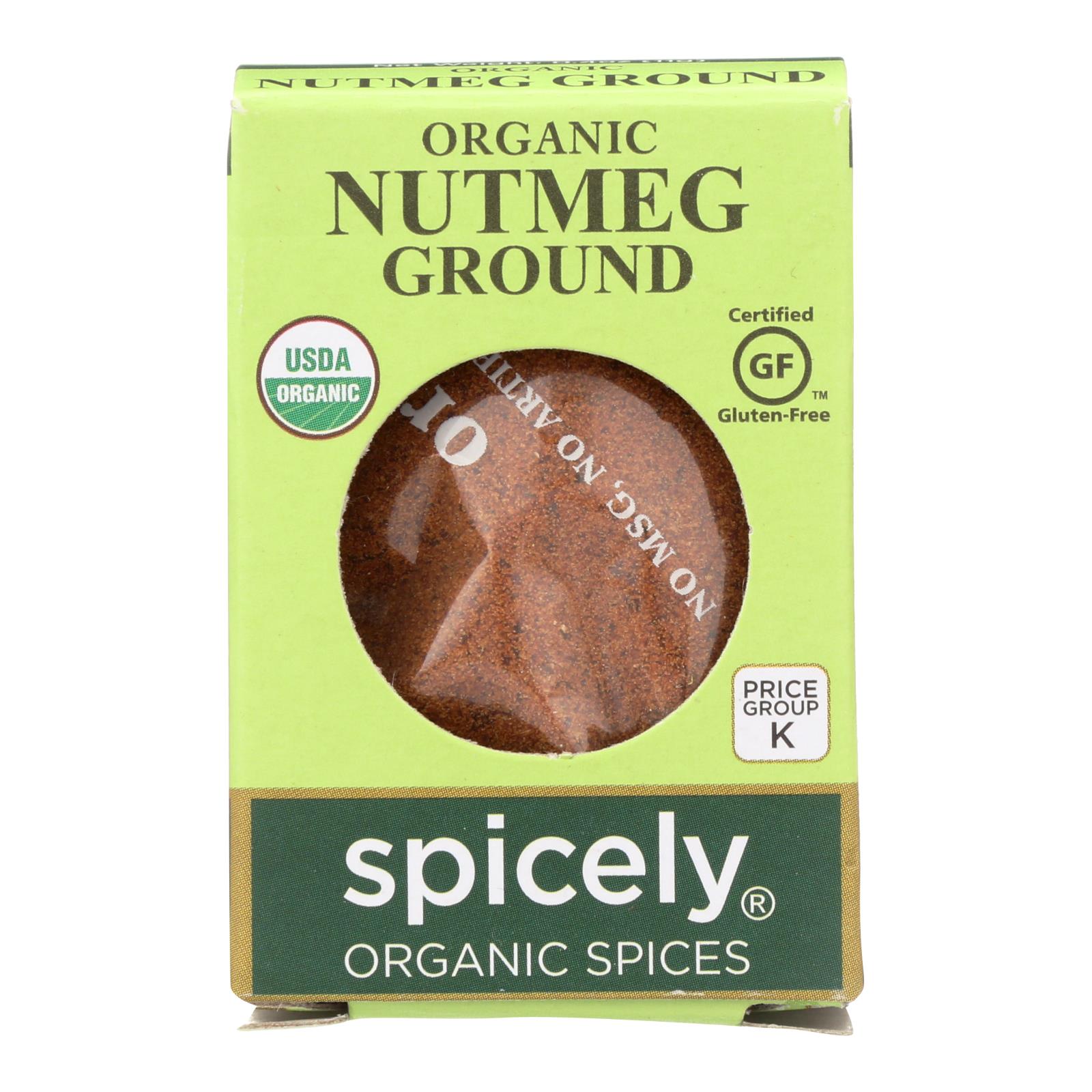 Spicely Organics - Organic Nutmeg - Ground - 6개 묶음상품 - 0.4 oz.