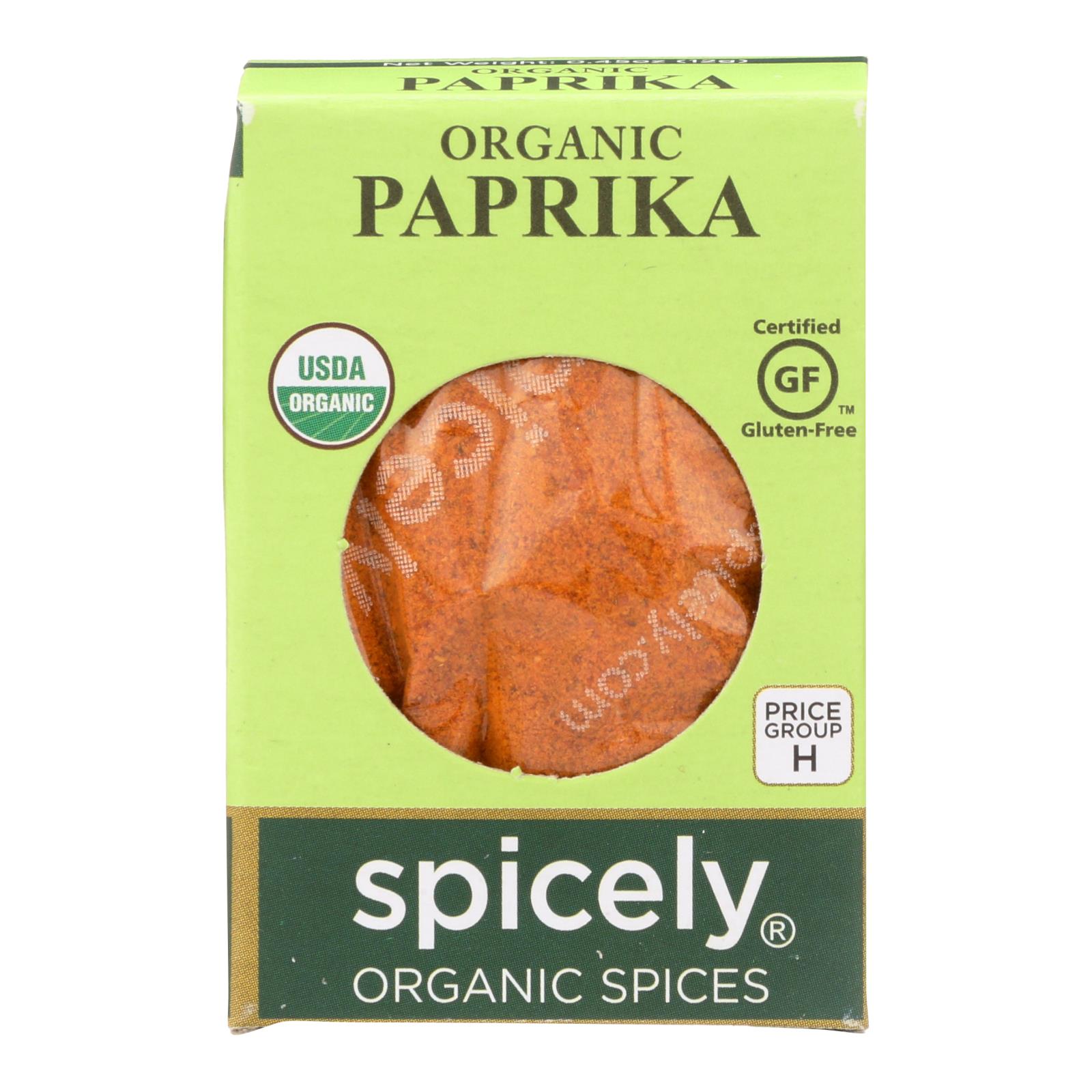 Spicely Organics - Organic Paprika - 6개 묶음상품 - 0.45 oz.