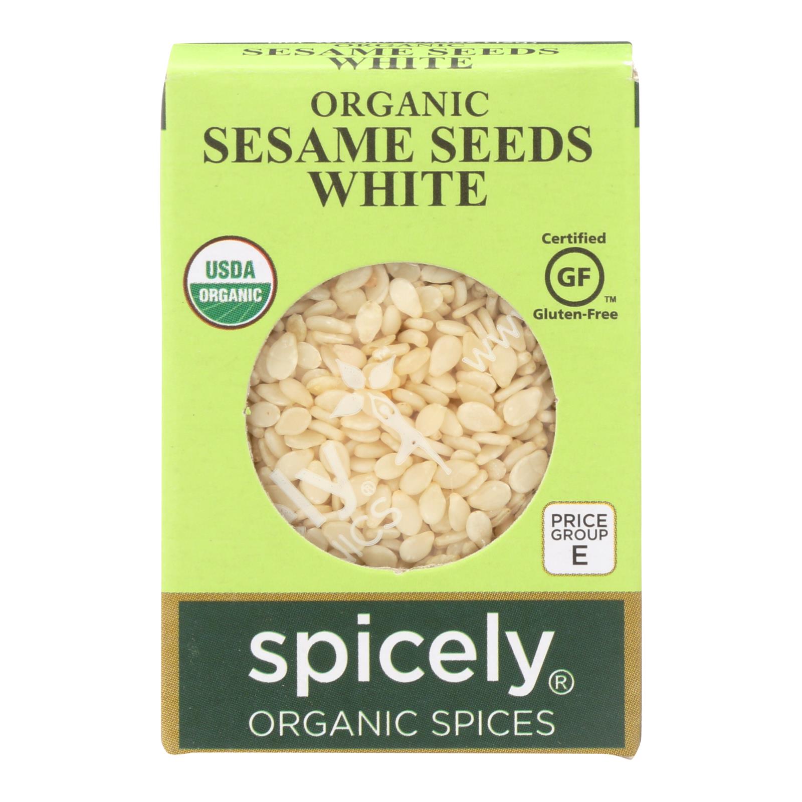 Spicely Organics - Organic Sesame Seed - White - 6개 묶음상품 - 0.45 oz.