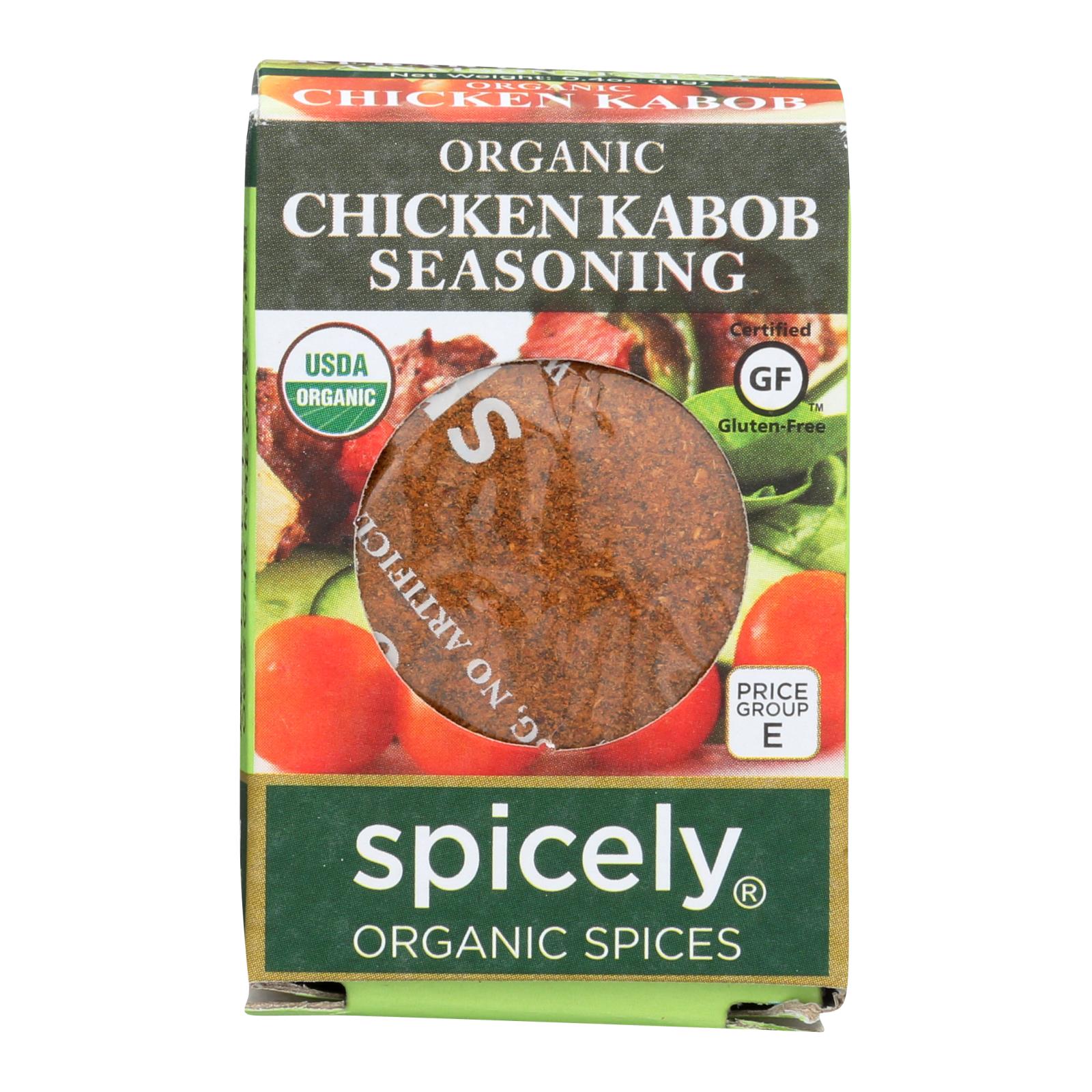 Spicely Organics - Organic Chicken Kabob Seasoning - 6개 묶음상품 - 0.4 oz.
