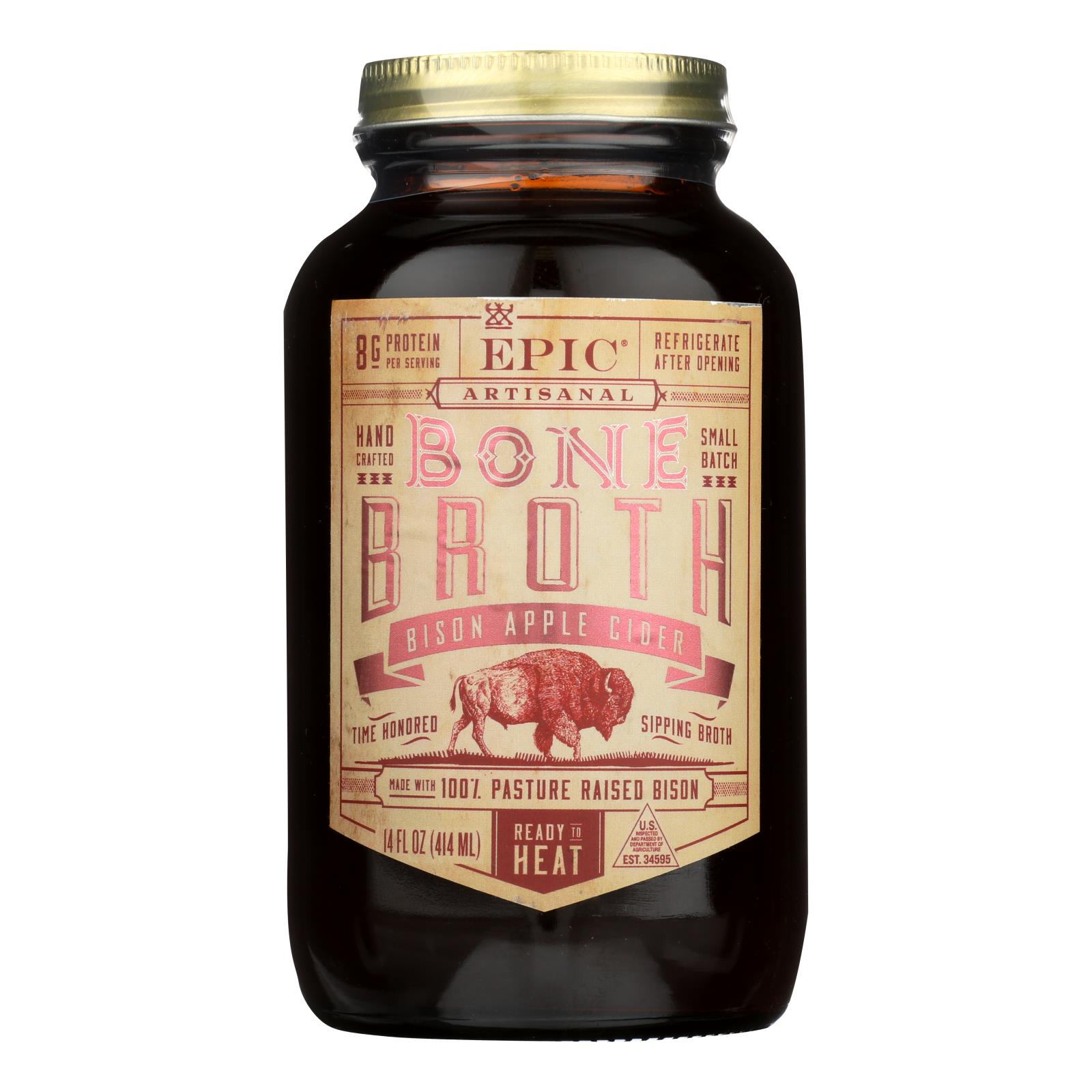 Epic Bison Apple Cider Broth - 6개 묶음상품 - 14 FZ