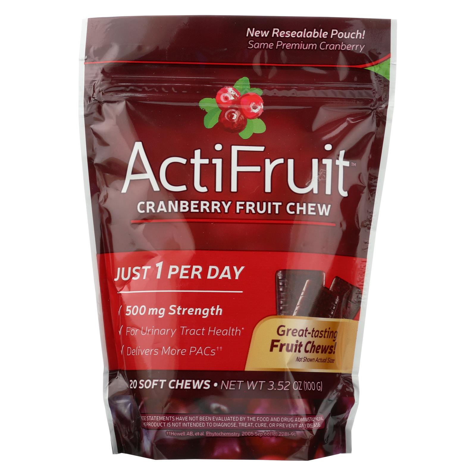 Actifruit Cranberry Fruit Chews - 1 Each - 20 TAB