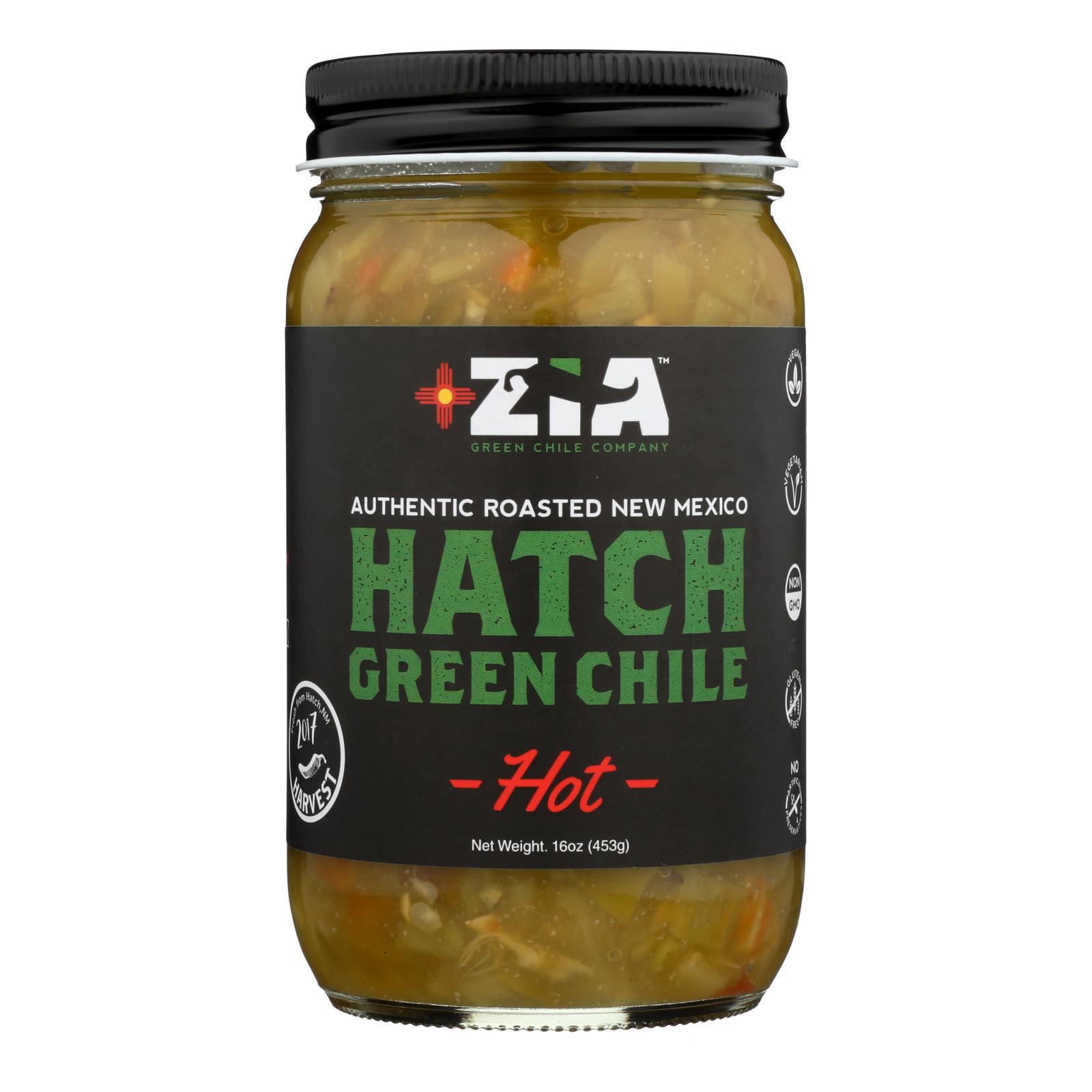 Zia Green Chile Company - Hatch Green Chile - Hot - 6개 묶음상품 - 16 oz.