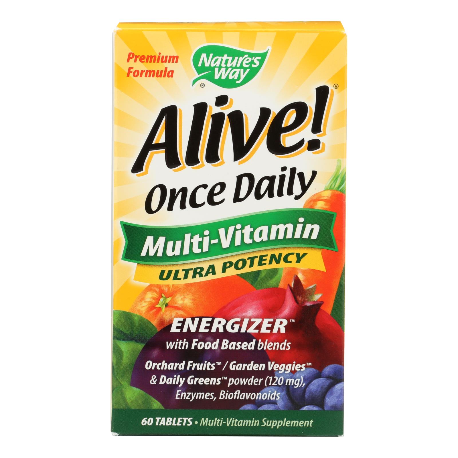 Nature's Way - Alive! Once Daily Multi-Vitamin - Ultra Potency - 60 Tablets