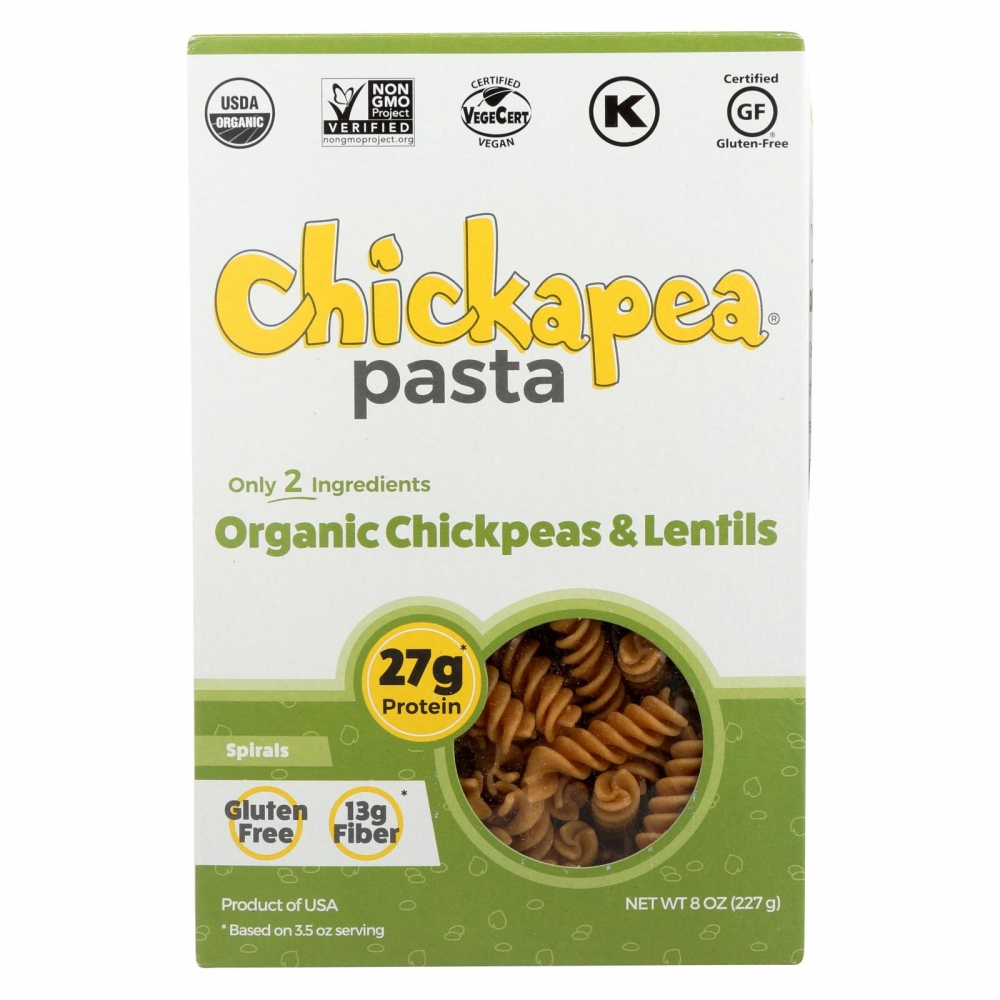 Chickapea Pasta - Pasta - Spirals - 6개 묶음상품 - 8 oz.