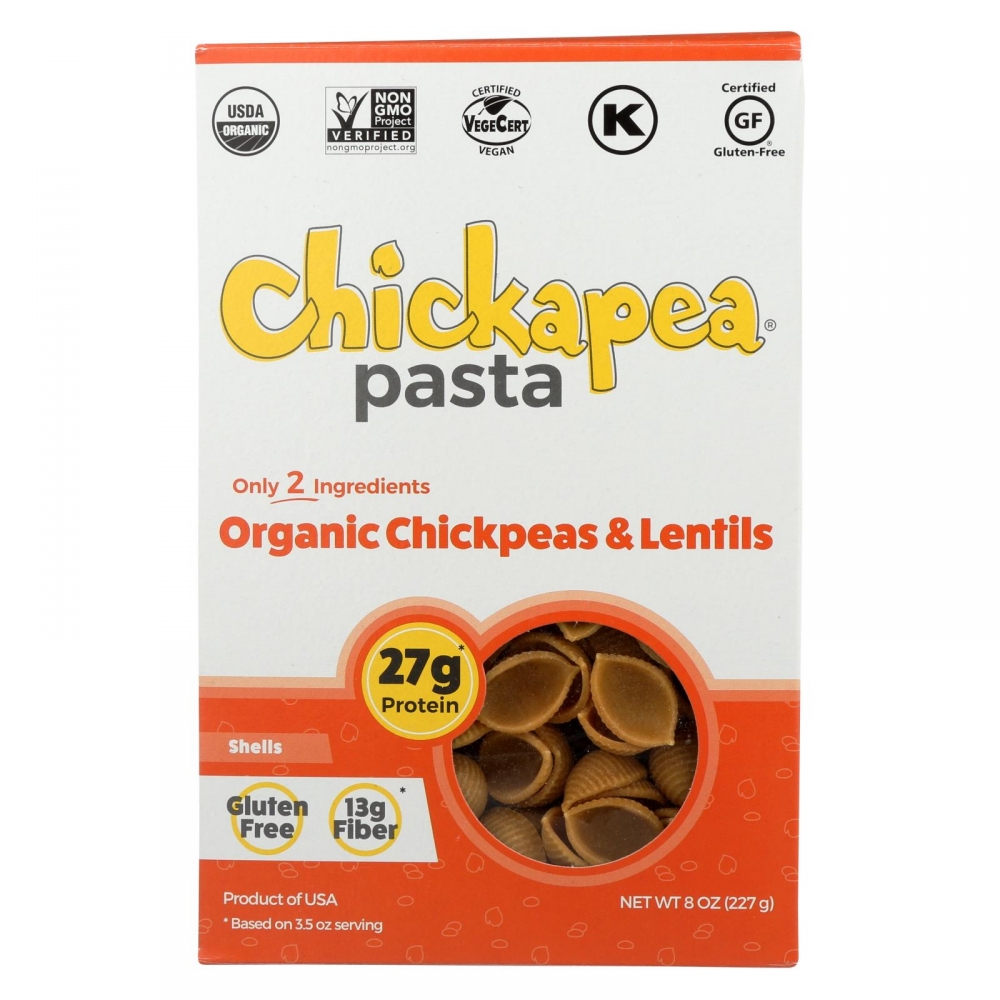 Chickapea Pasta - Pasta - Shells - 6개 묶음상품 - 8 oz.