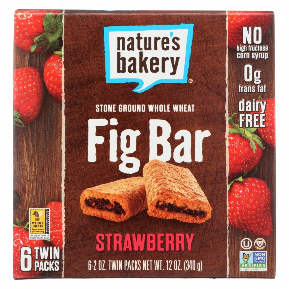 Nature's Bakery Stone Ground Whole Wheat Fig Bar - Strawberry - 6개 묶음상품 - 2 oz.