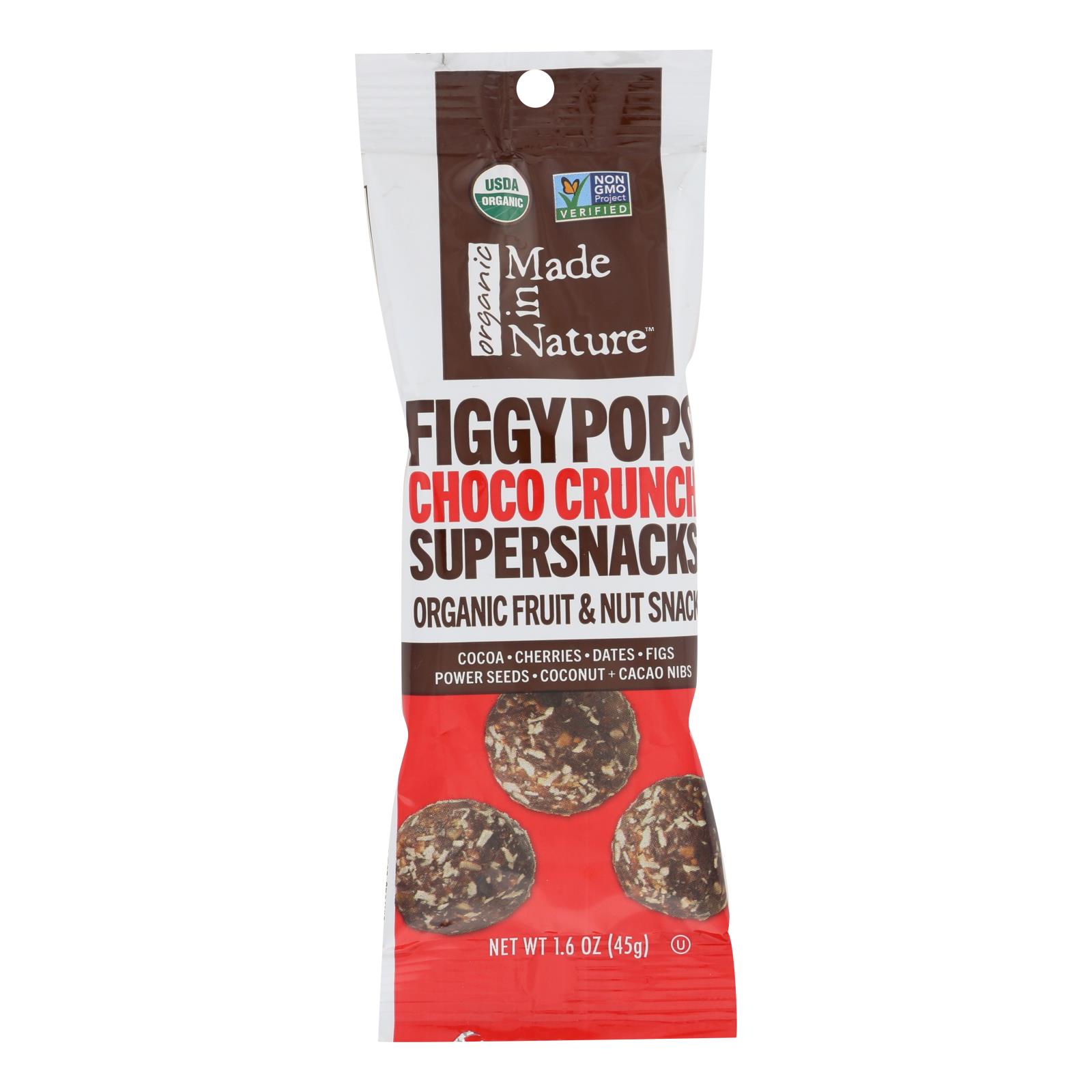 Made In Nature Figgypops Choco Crunch Supersnacks Organic Fruit & Nut Snacks - 10개 묶음상품 - 1.6 OZ