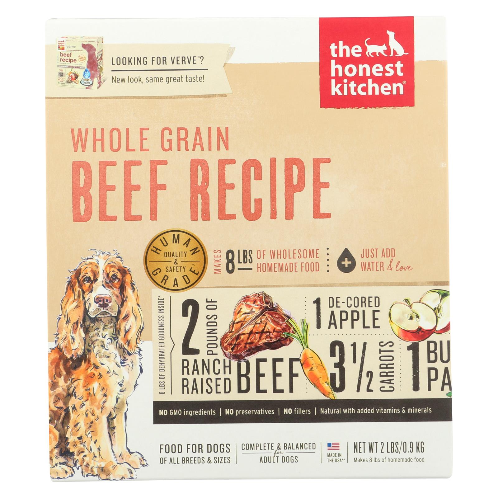 The Honest Kitchen - Dog Food - Whole Grain Beef Recipe - 6개 묶음상품 - 2 lb.