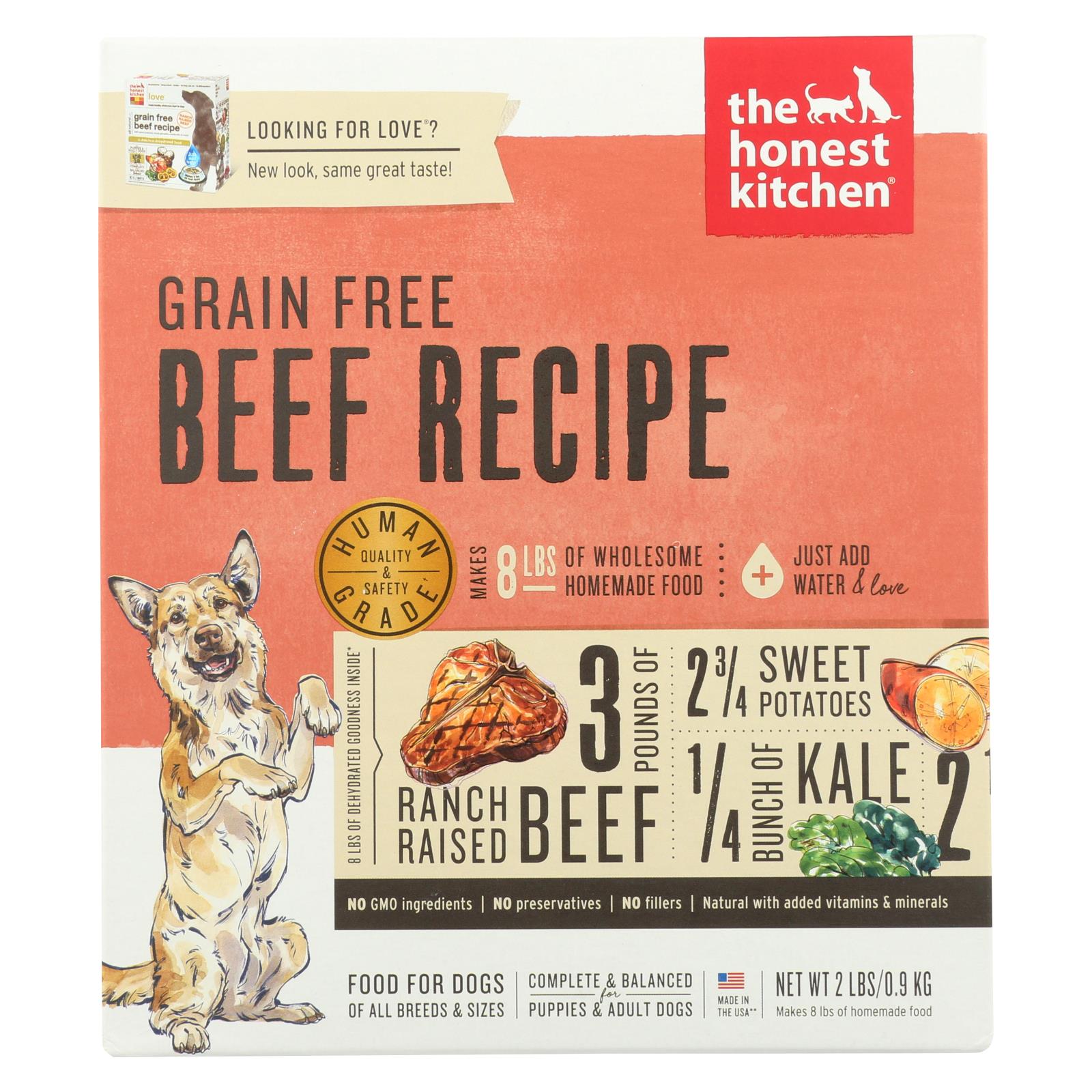The Honest Kitchen - Dog Food - Grain-Free Beef Recipe - 6개 묶음상품 - 2 lb.