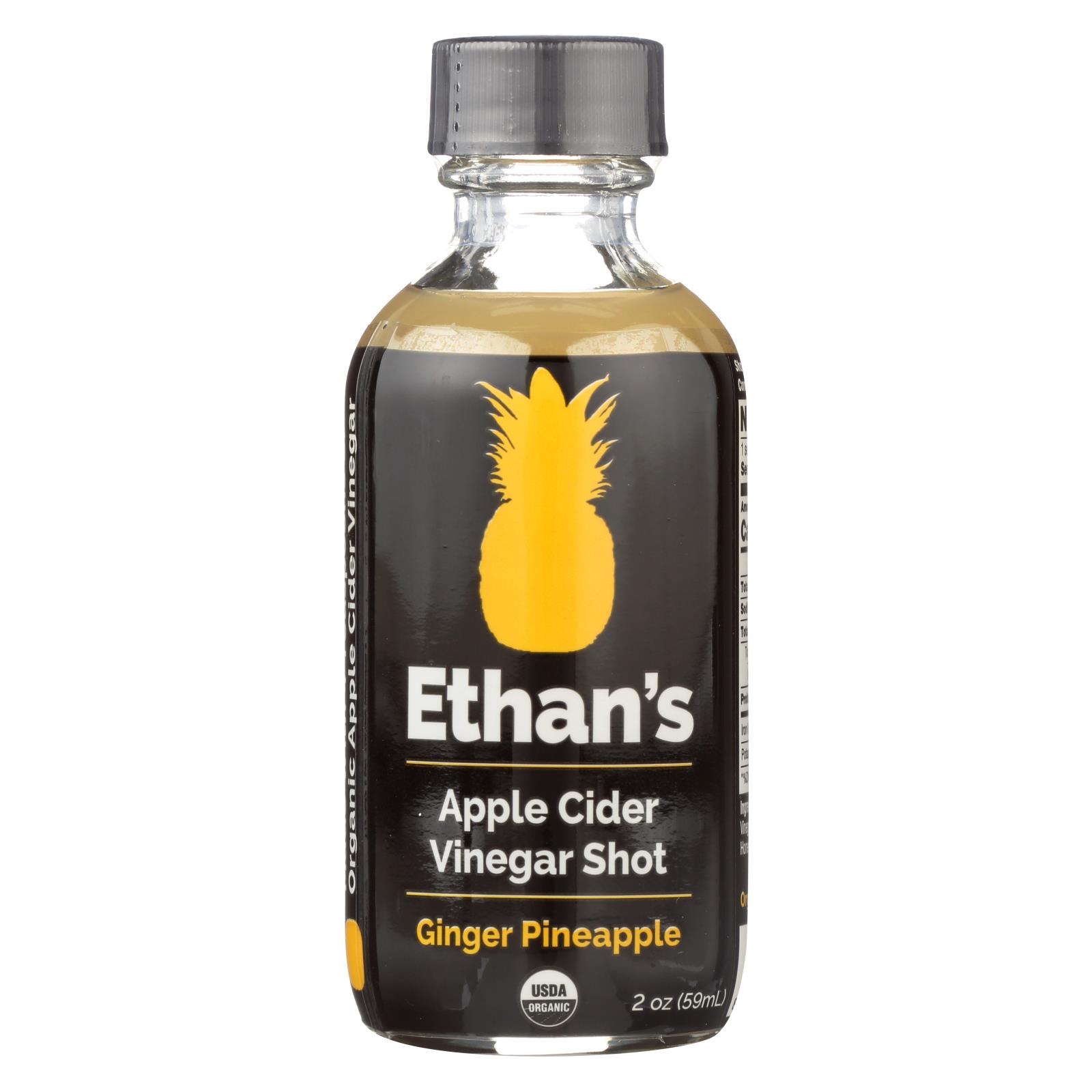 Ethan’S Apple Cider Vinegar Shots Ginger Pineapple Flavor - Case of 12 - 2 OZ