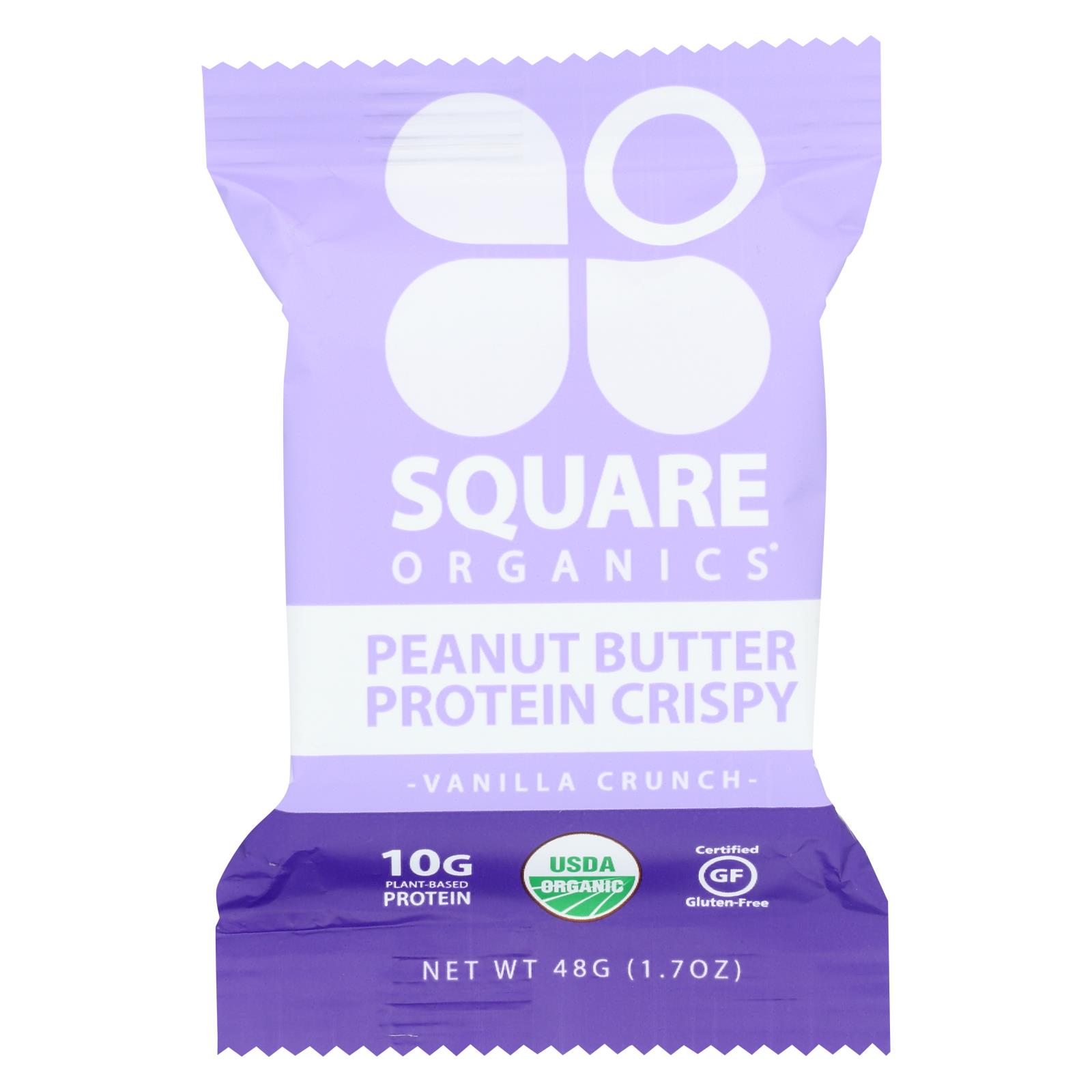 Square Organics Organic Vanilla Cashew Crisp Protein Bar - 9개 묶음상품 - 1.7 OZ