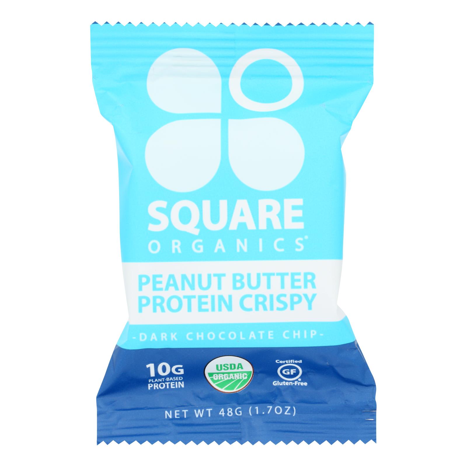Square Organics Organic Chocolate Sea Salt Crisp Protein Bar - 9개 묶음상품 - 1.7 OZ