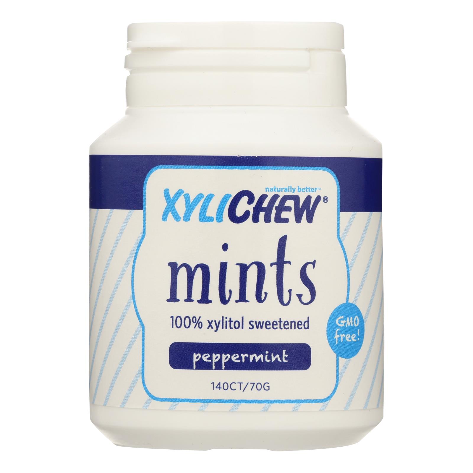 Xylichew Peppermint Mints - Case of 4 - 140 CT