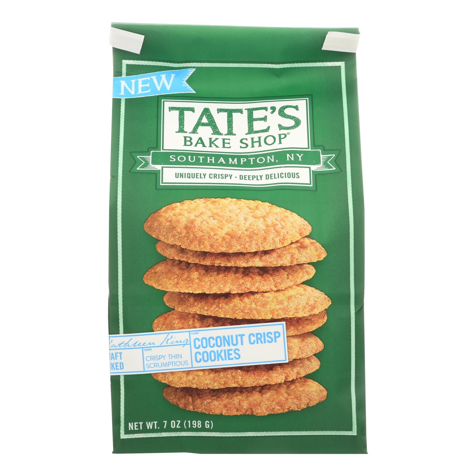 Tate's Bake Shop Coconut Crisp Cookies - 12개 묶음상품 - 7 OZ