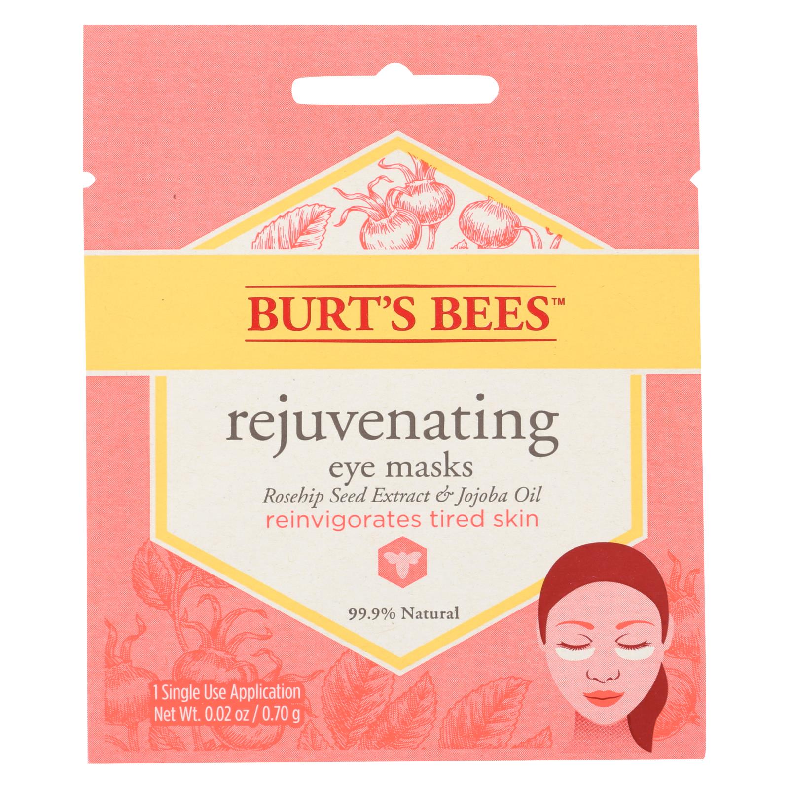 Burt's Bees Rejuvenating Eye Sheet Mask - 6개 묶음상품 - .02 OZ