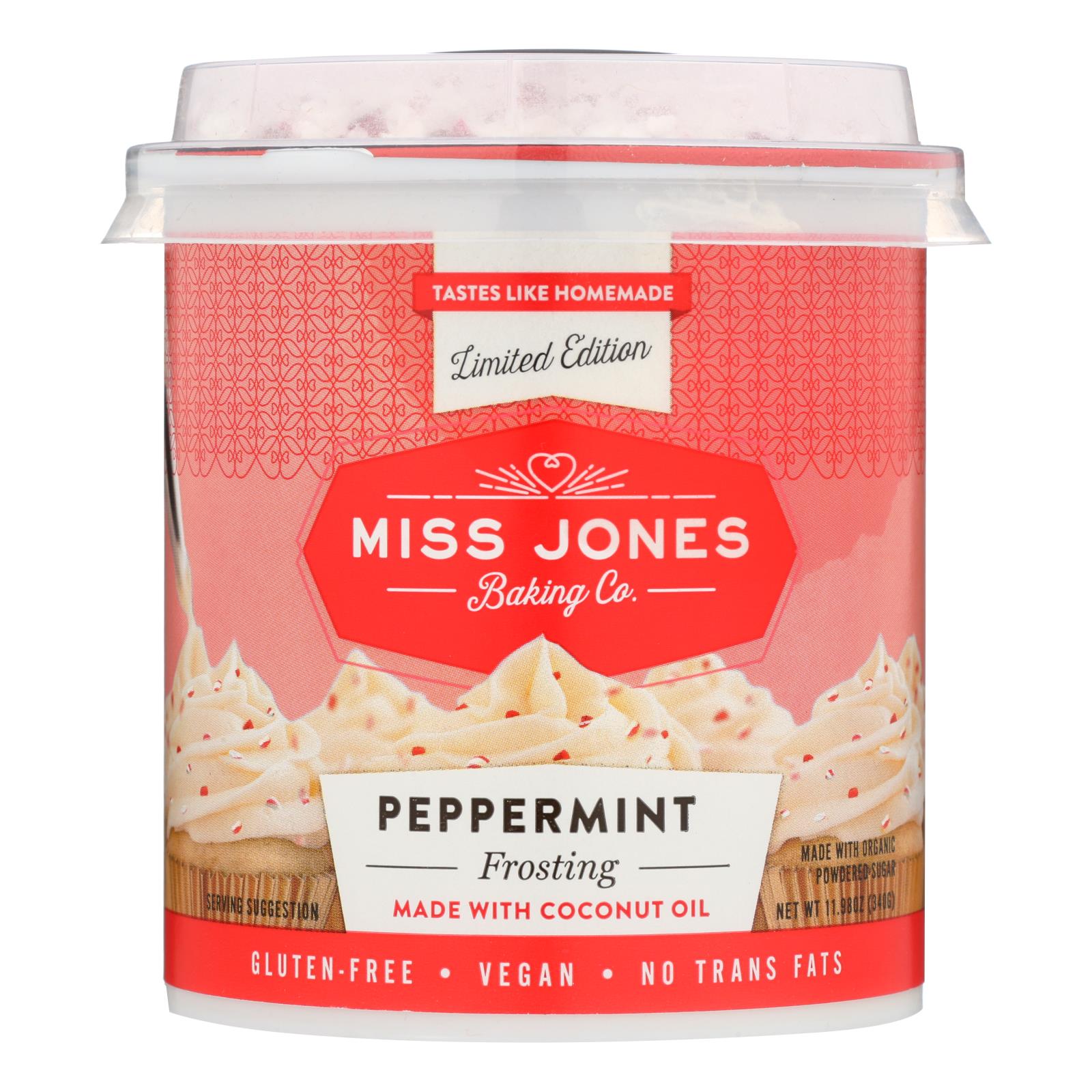Miss Jones Baking Co - Frosting Peppermint - 6개 묶음상품 - 11.98 OZ
