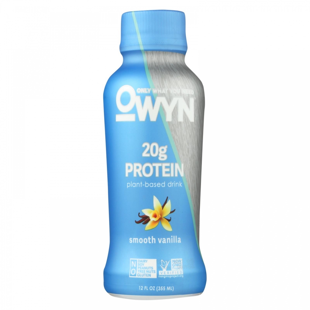Only What You Need - Plant Based Protein Shake - Vanilla - 12개 묶음상품 - 12 fl oz.