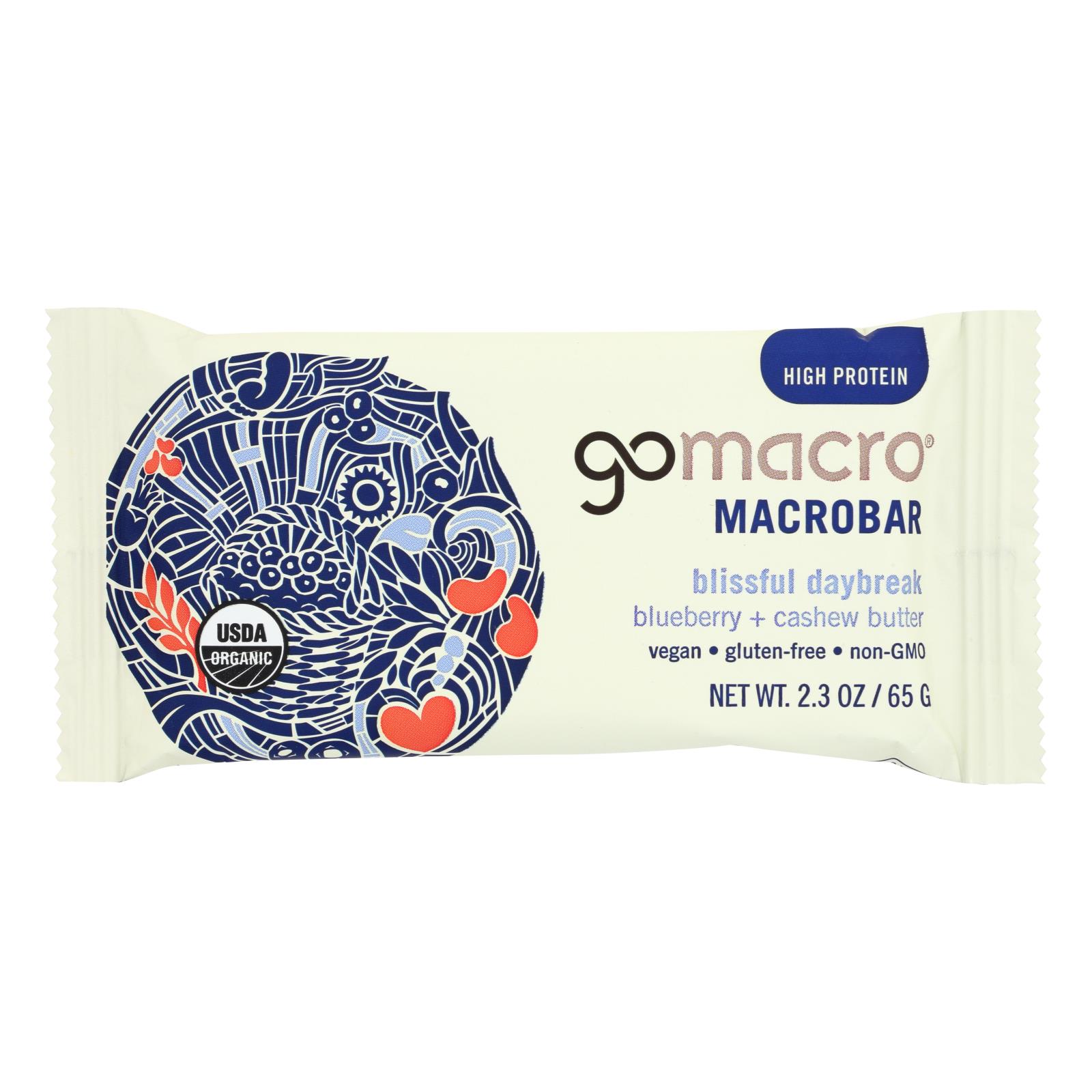 Gomacro Bar - Organic - Bberry - Cashew Butter - 12개 묶음상품 - 2.3 oz