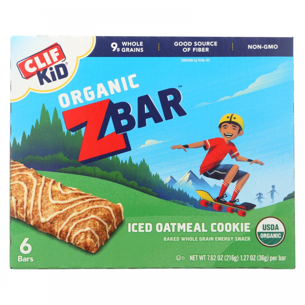 Clif Kid Zbar - Iced Oatmeal Cookie - 9개 묶음상품 - 7.62 oz