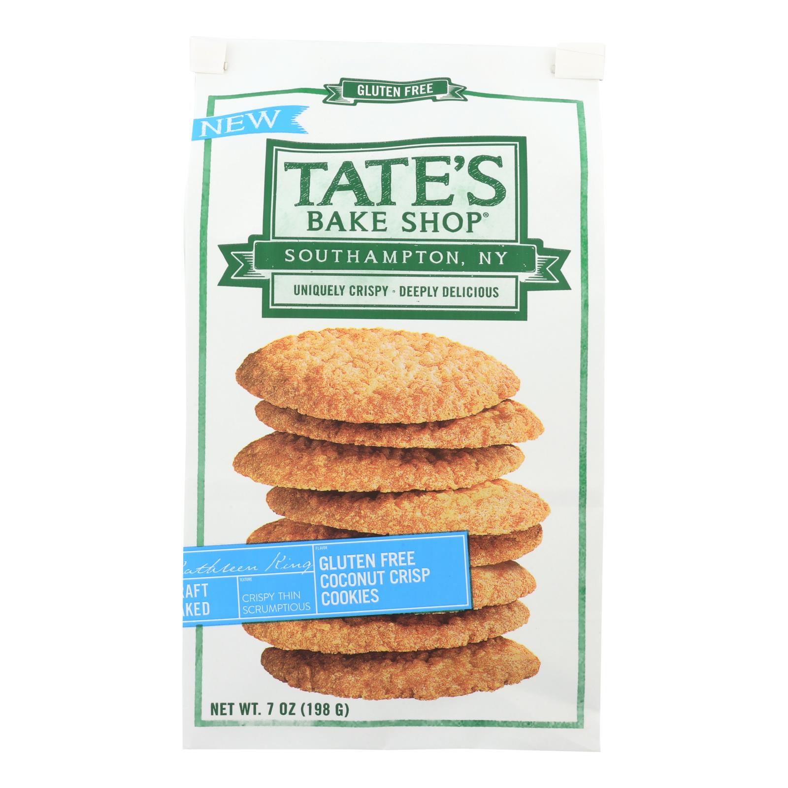 Tate's Bake Shop Gluten Free Coconut Crisp Cookies - 12개 묶음상품 - 7 OZ