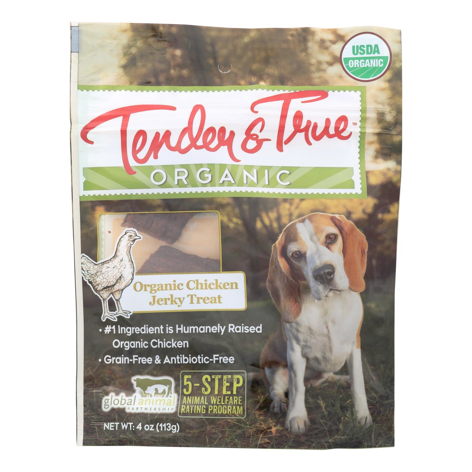 Tender & True Organic Chicken Jerky Dog Treats - 10개 묶음상품 - 4 OZ
