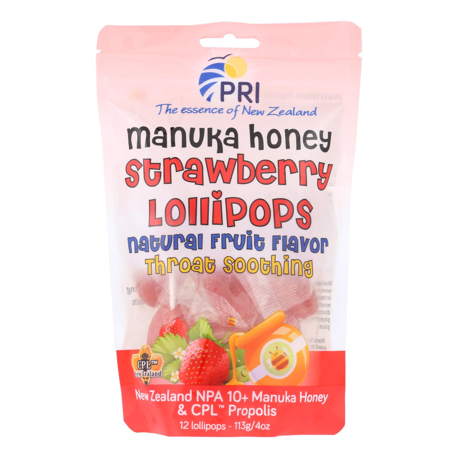 Pacific Resources Int. - Lollypops Strawberry - Case of 6 - 12 CT