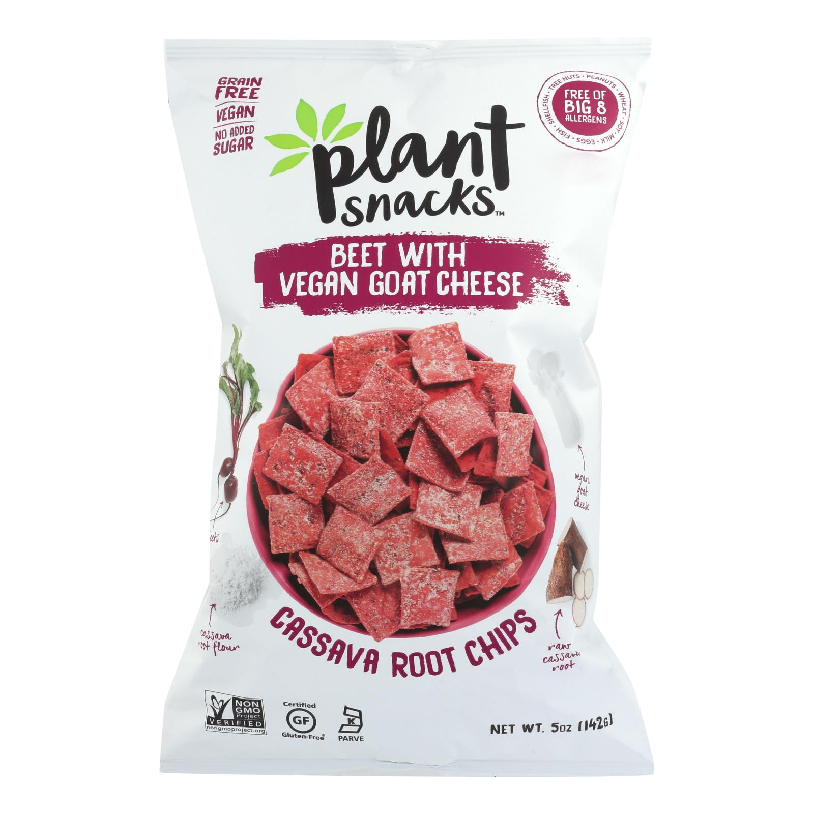 Cassava Crunch Plant Snacks, Beef With Goat Cheese - 12개 묶음상품 - 5 OZ