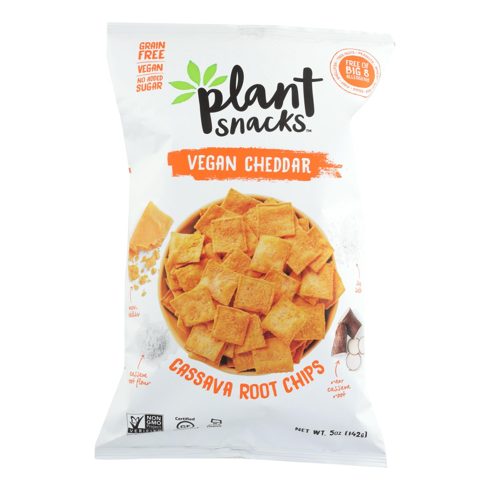 Cassava Crunch Plant Snacks, Cheddar - 12개 묶음상품 - 5 OZ