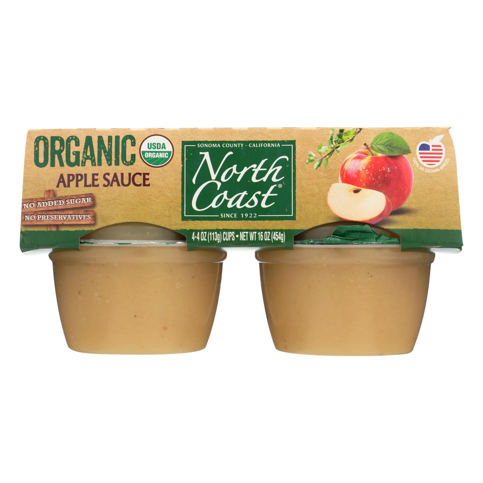 North Coast Organic Applesauce - 12개 묶음상품 - 4/4 OZ
