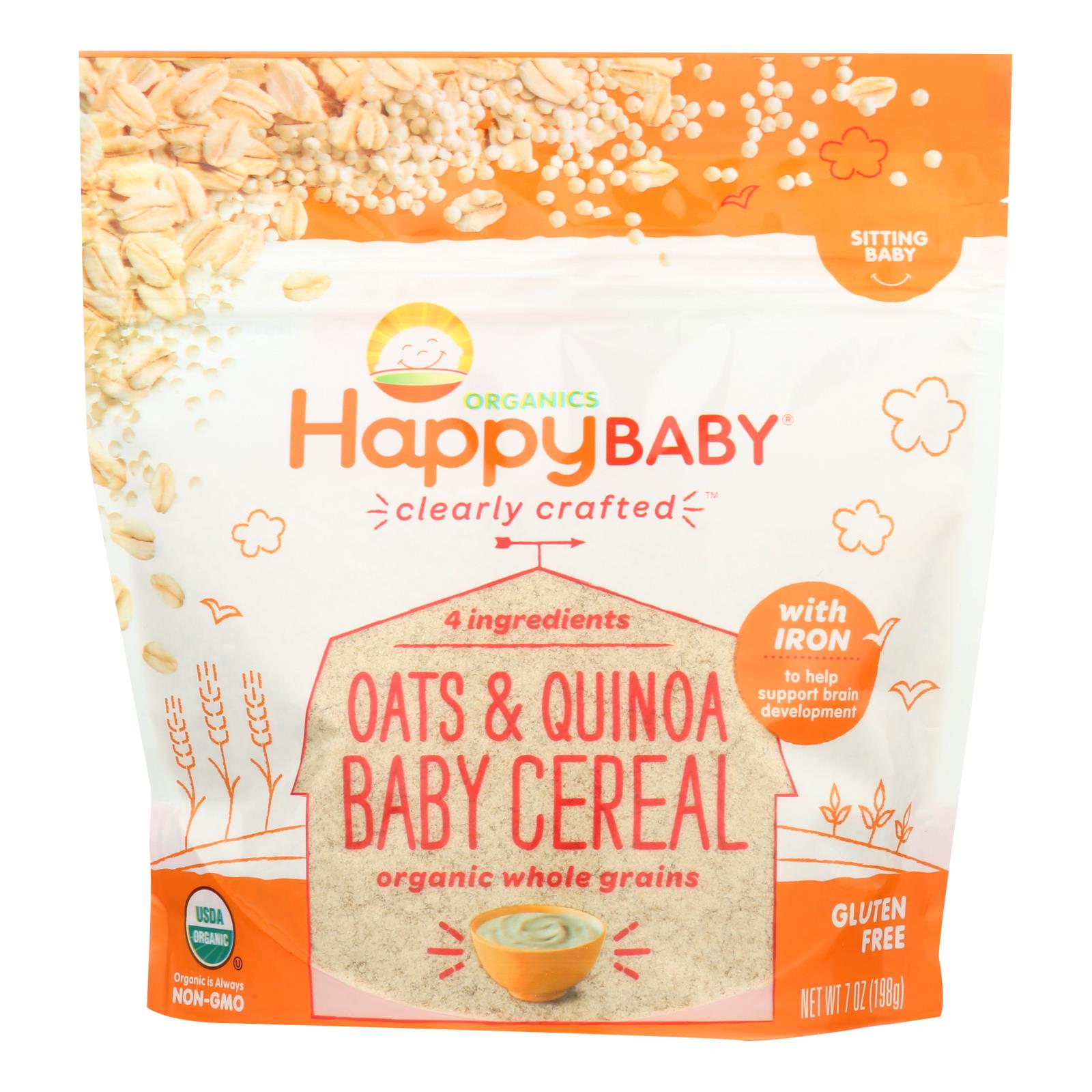 Happy Baby - Cereal Oats Quinoa - 6개 묶음상품 - 7 OZ