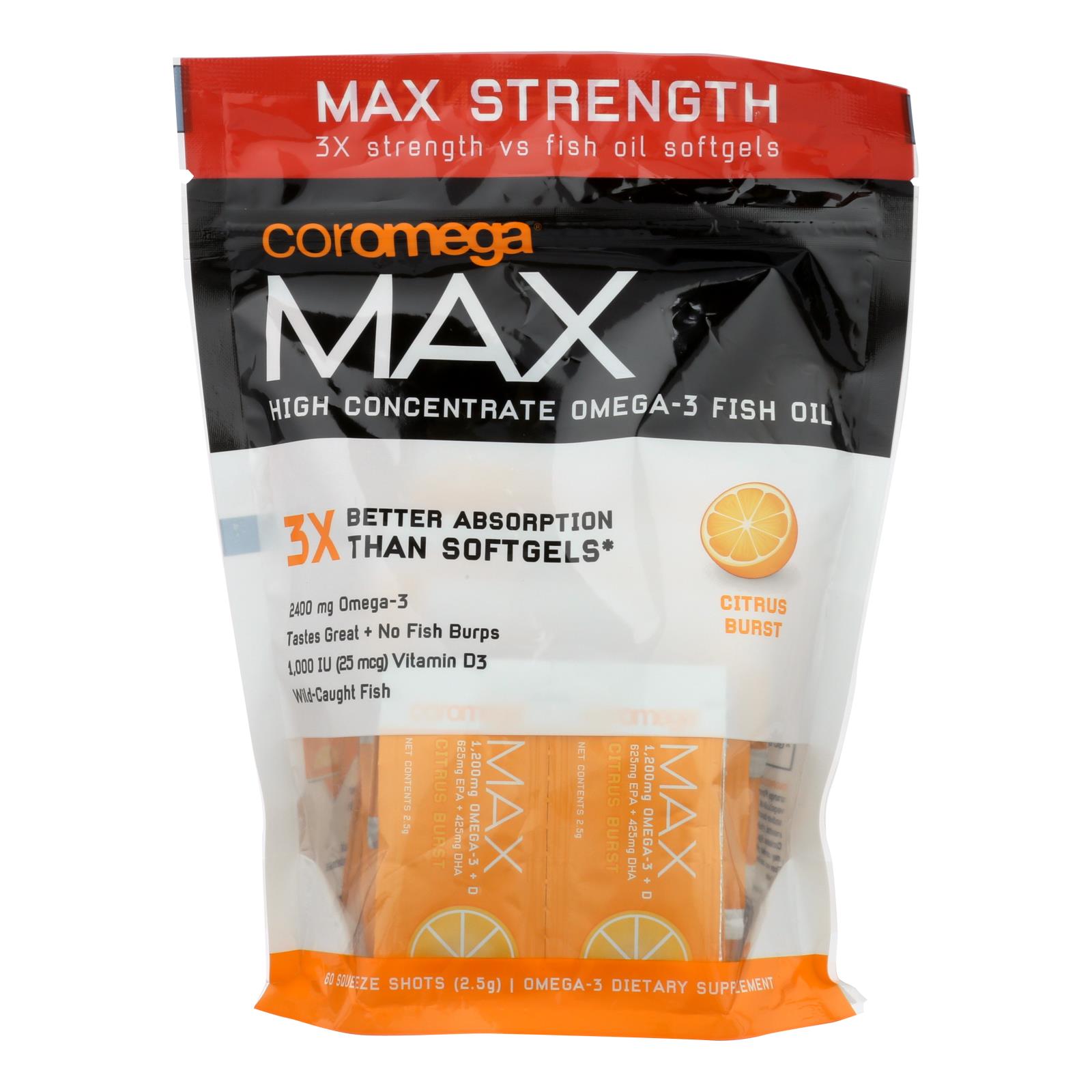 The Coromega Company - Max Omega 3 Citrus Burst - 1 Each - 60 CT