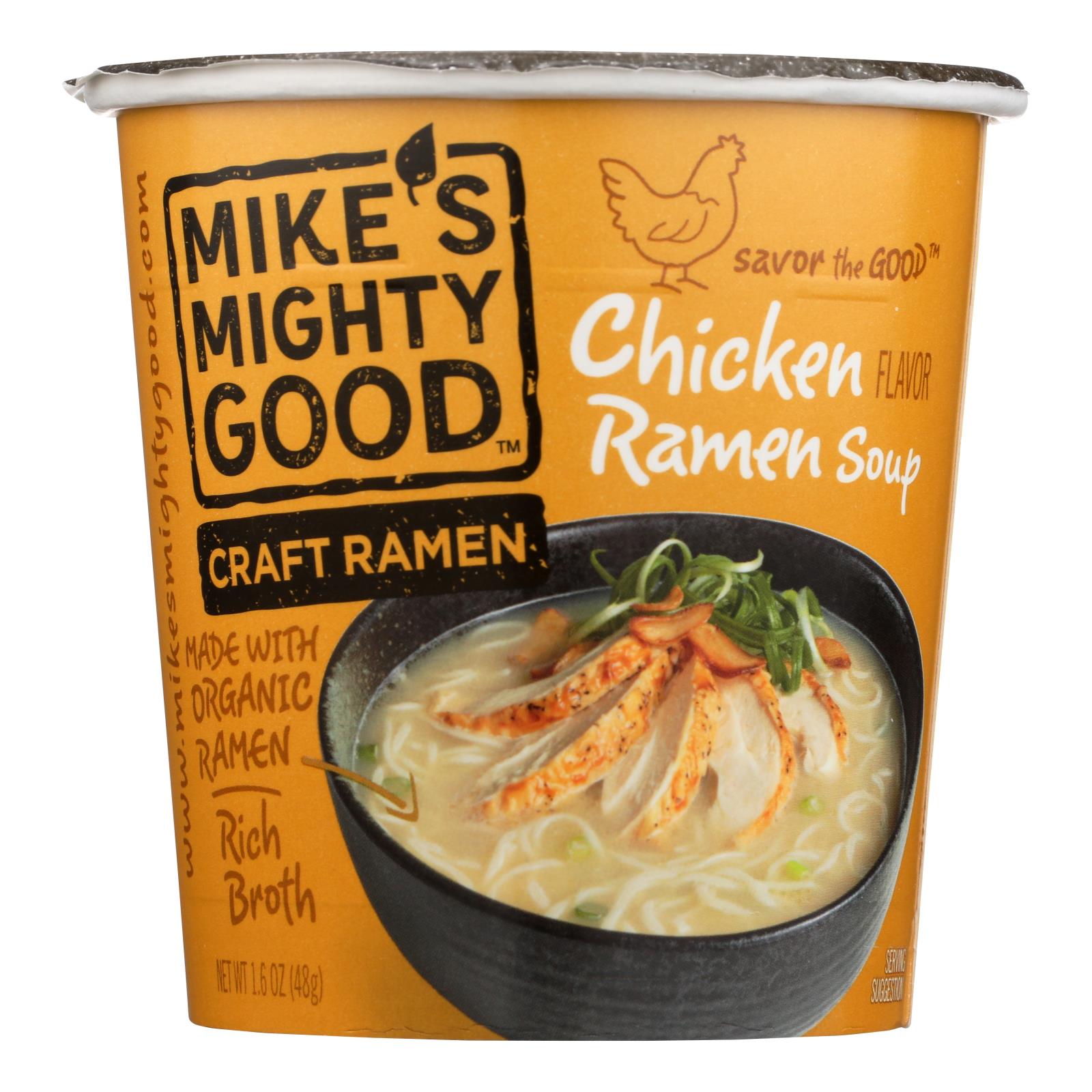 Mike's Mighty Good Chicken Ramen Soup - 6개 묶음상품 - 1.6 OZ