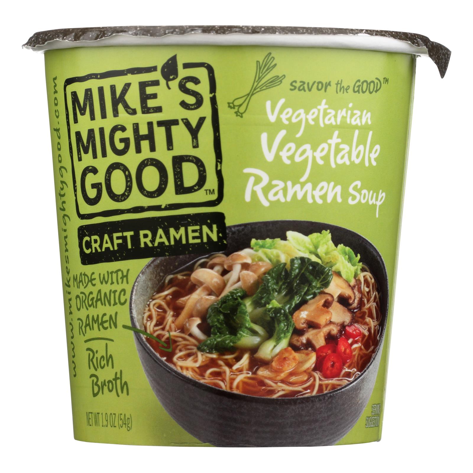 Mike's Mighty Good Vegetarian Vegetable Ramen Soup - 6개 묶음상품 - 1.9 OZ