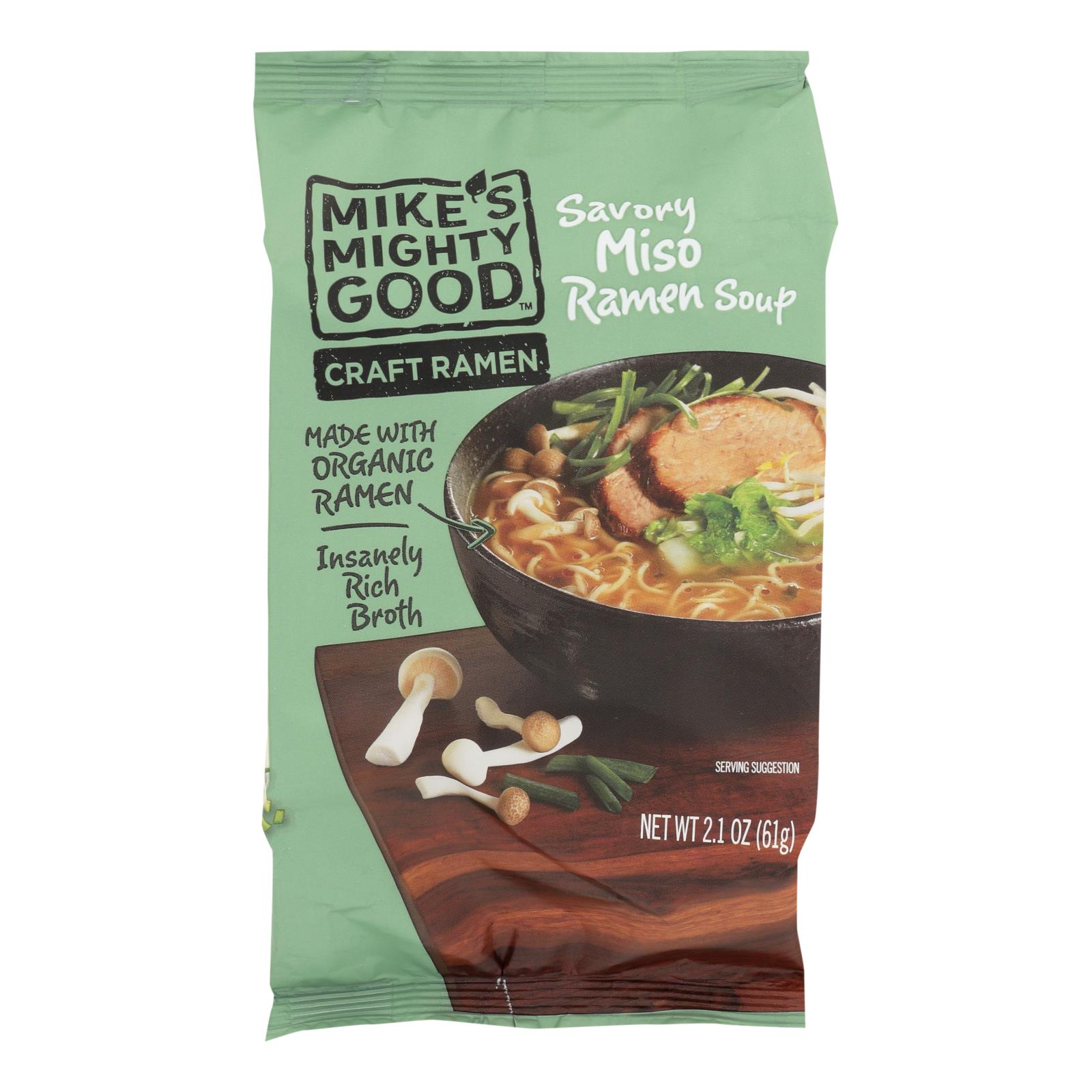 Mike's Mighty Good Savory Miso Ramen Soup - 7개 묶음상품 - 2.1 OZ