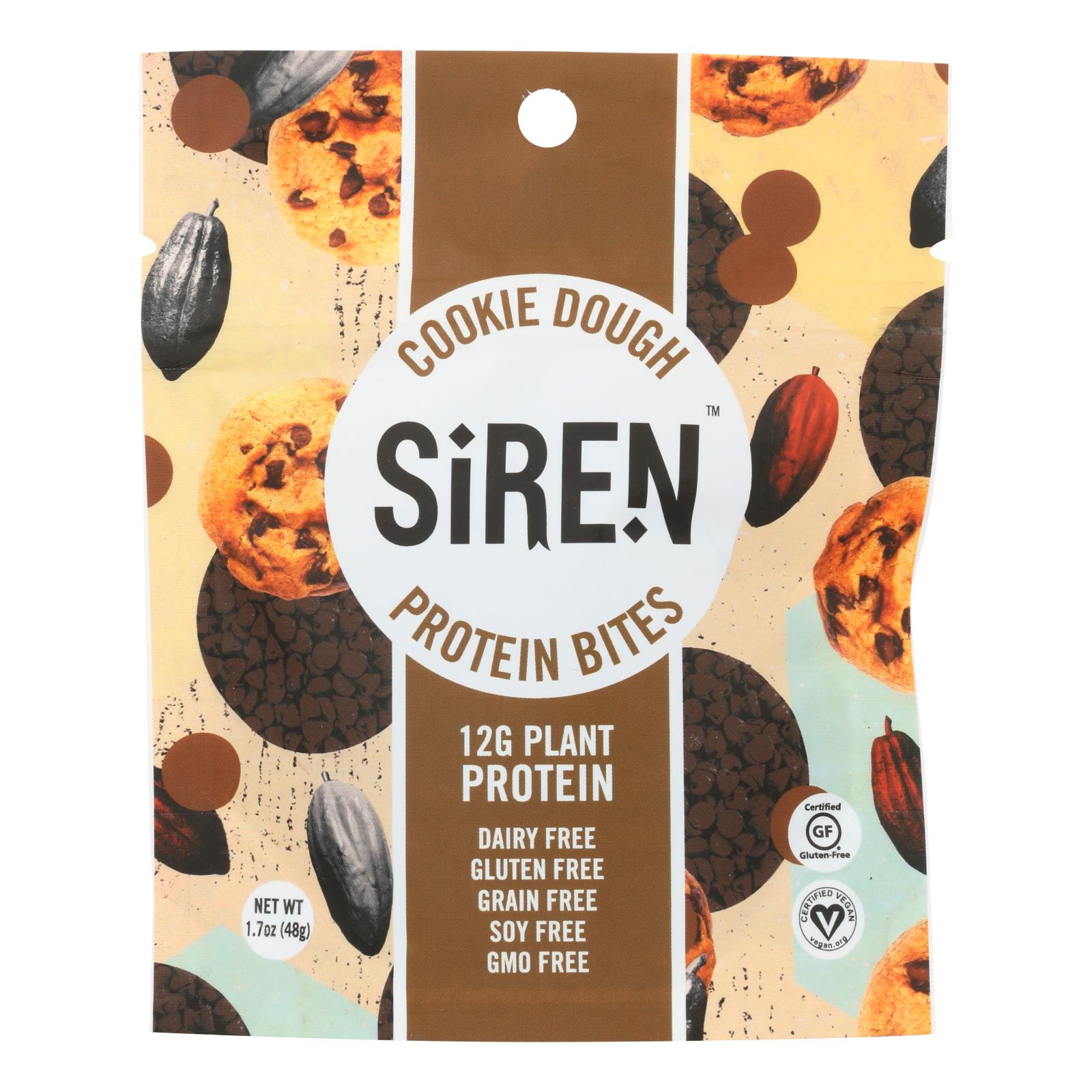 Siren - Protein Bites Cookie Dough - Case of 10 - 48 GRM