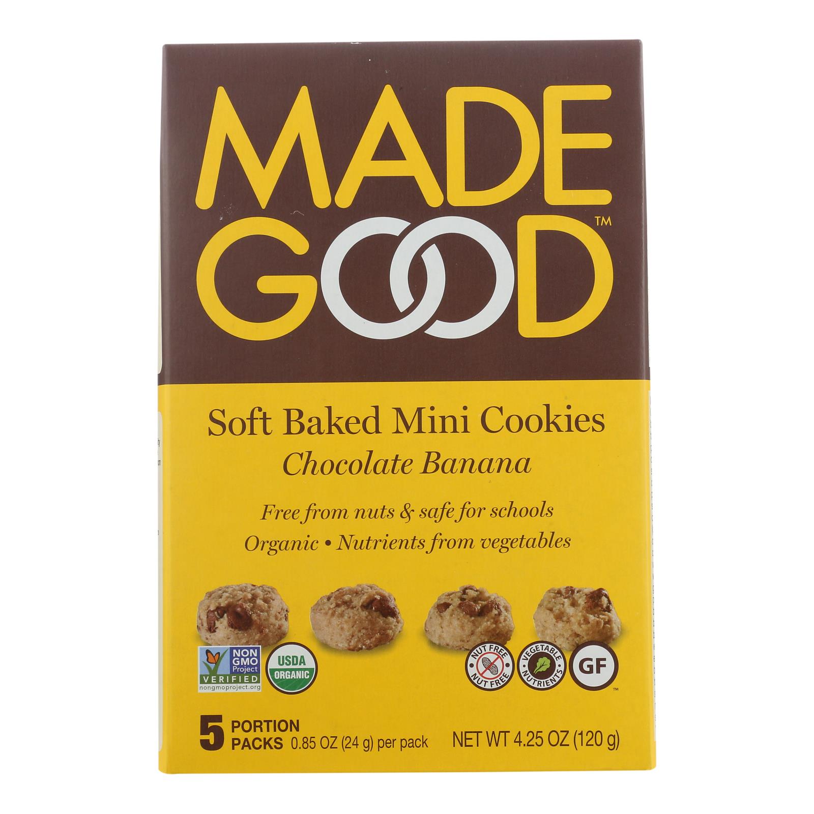 Made Good Soft Baked Mini Cookies Chocolate Banana - 6개 묶음상품 - 4.25 OZ
