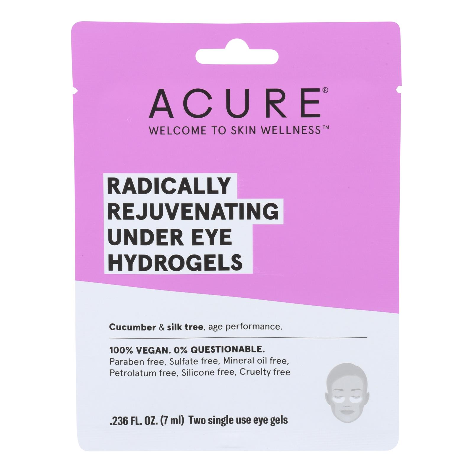 Acure - Under Eye Mask - Radically Rejuvenating Hydrogel - 12개 묶음상품 - 1 Each