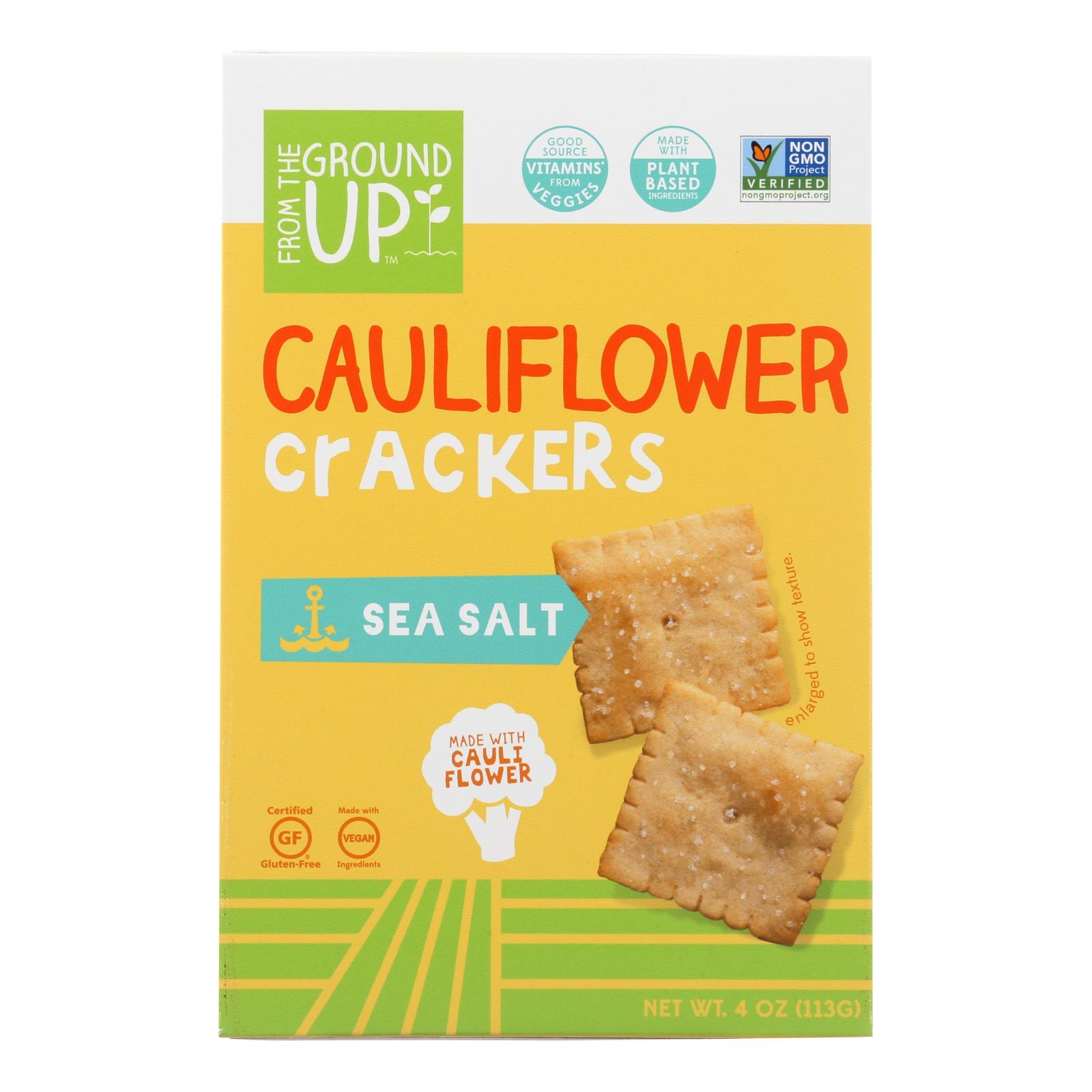 From The Ground Up - Cauliflower Crackers - Original - 6개 묶음상품 - 4 oz.