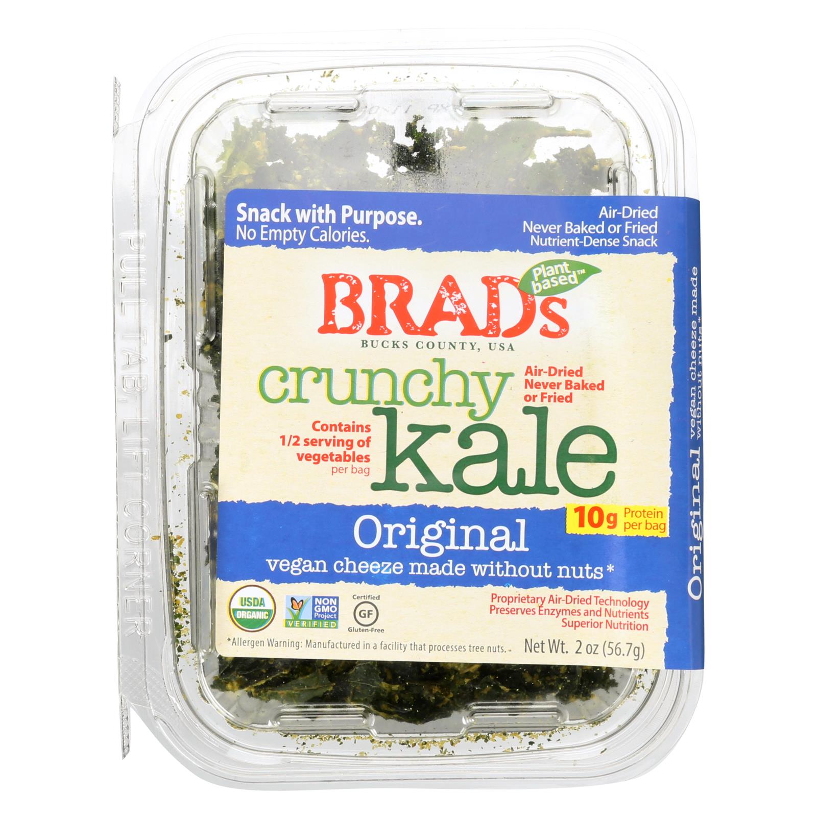 Brad's Plant Based - Crunchy Kale - Original - 12개 묶음상품 - 2 oz.