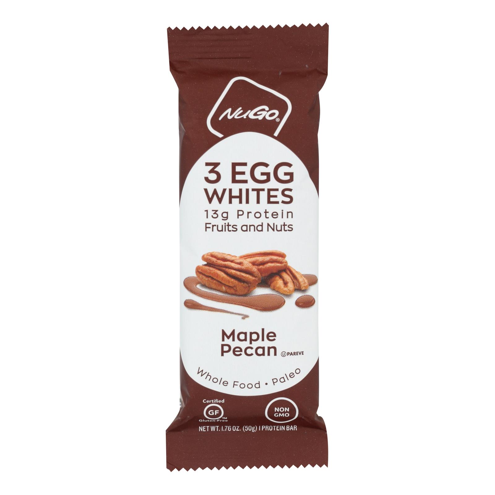 Nugo Nutrition Bar - Bar Egg Wht Maple Pecan - Case of 12 - 1.76 OZ