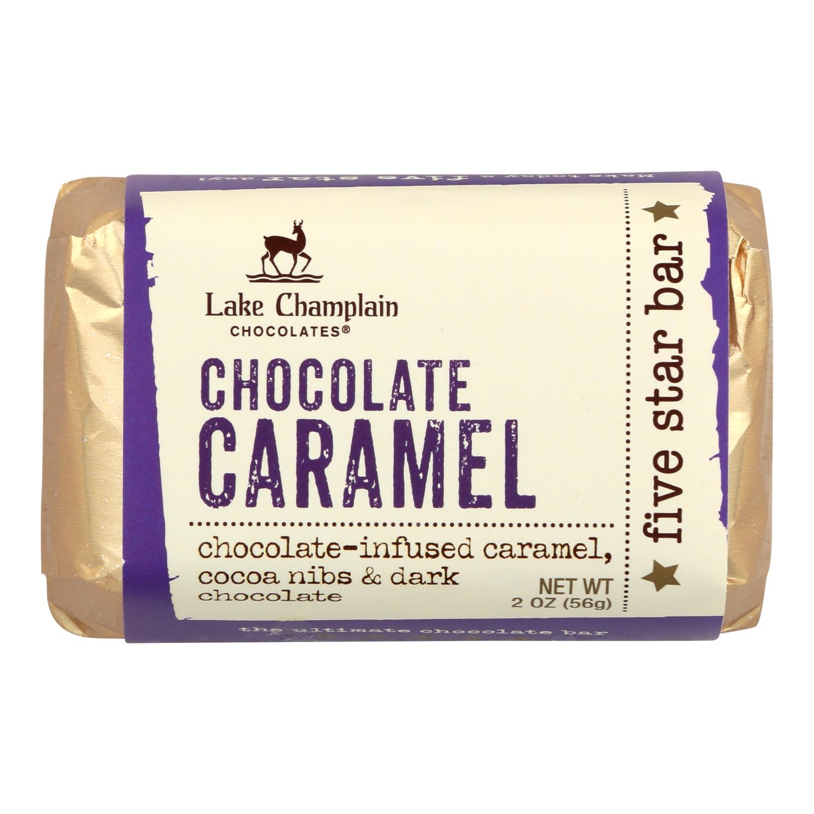 Lake Champlain Chocolates Chocolate Caramel Five Star Bar - Case of 16 - 2 OZ