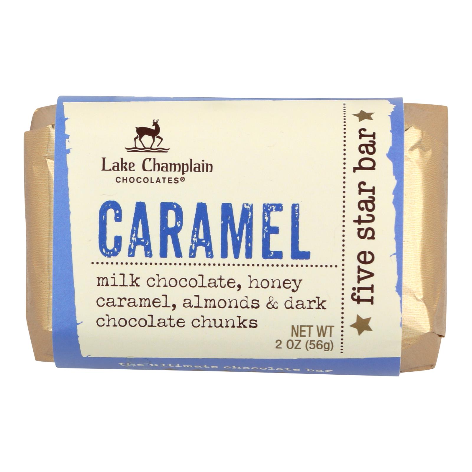Lake Champlain Chocolates Caramel Five Star Bar - 16개 묶음상품 - 2 OZ